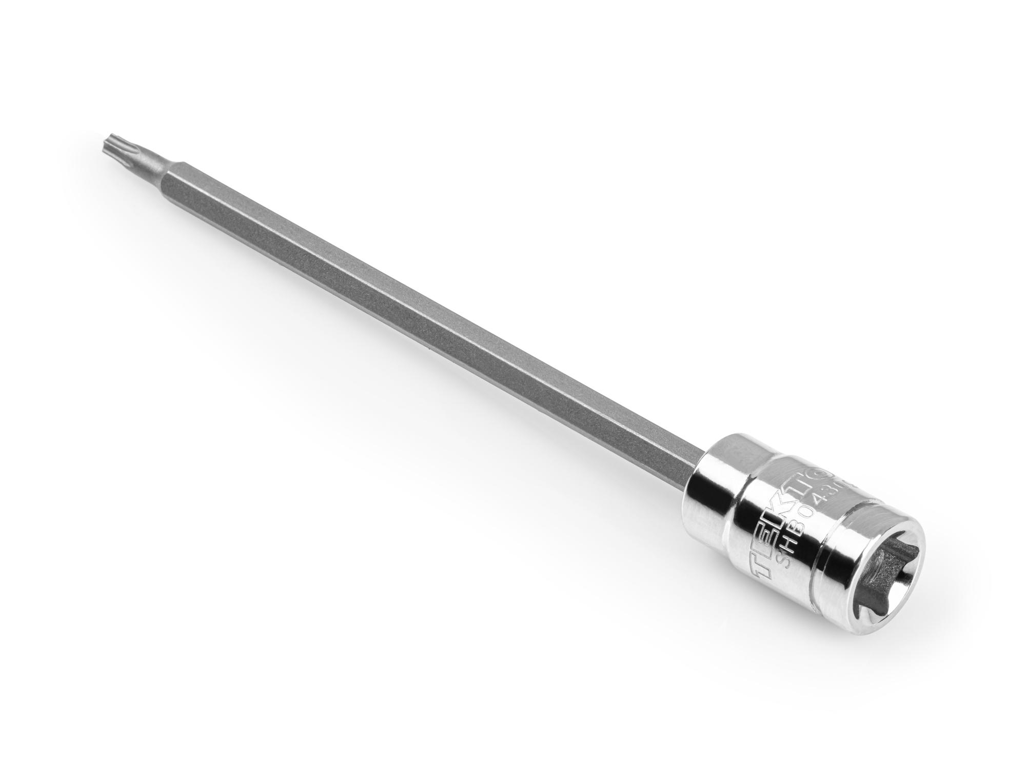 Back angle view of Tekton hand drive bit socket. Item #SHB04309