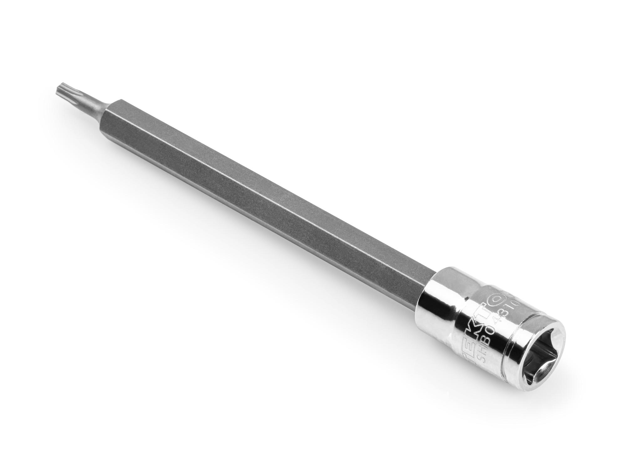 Back angle view of Tekton hand drive bit socket. Item #SHB04310