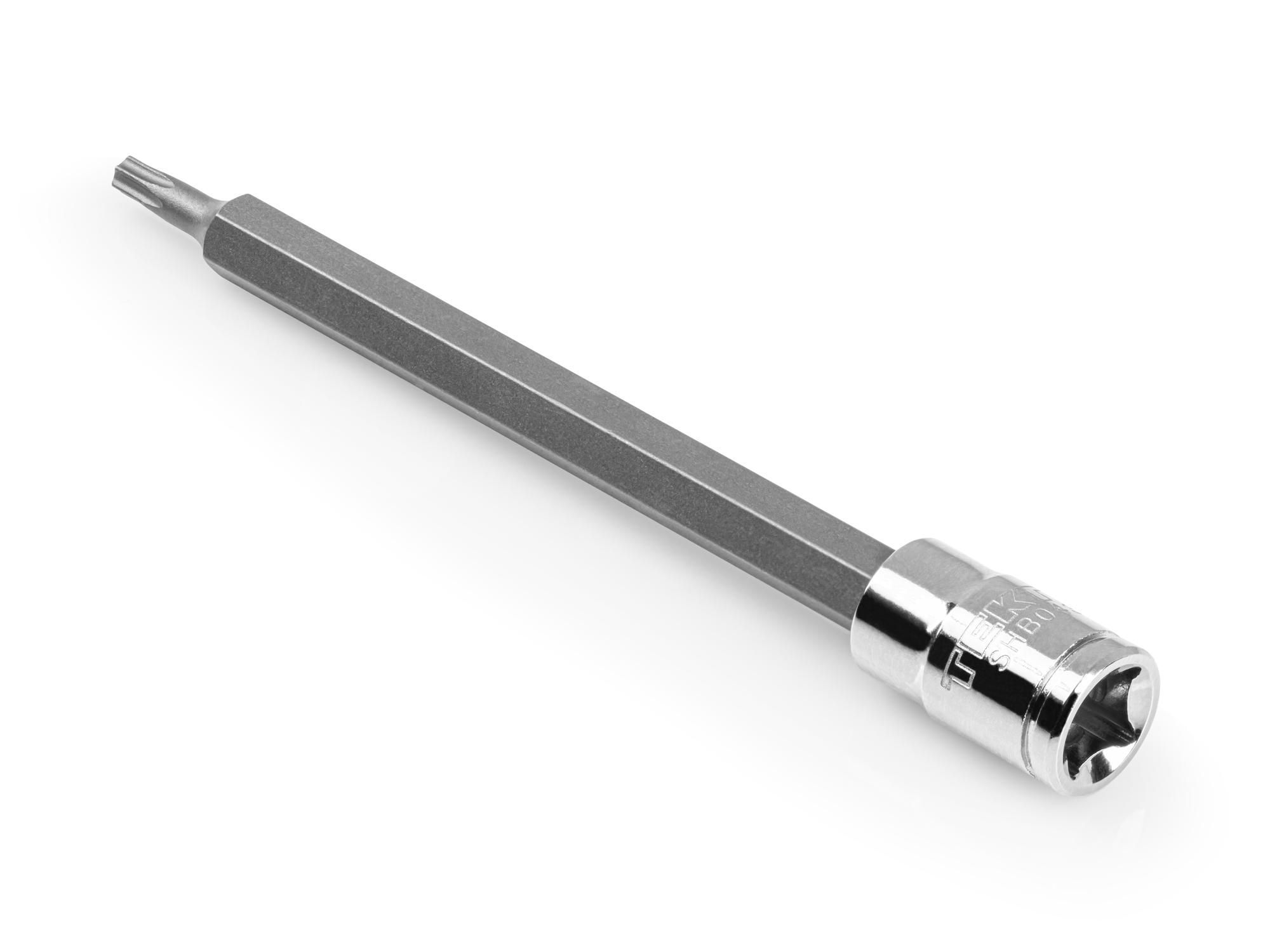 Back angle view of Tekton hand drive bit socket. Item #SHB04315