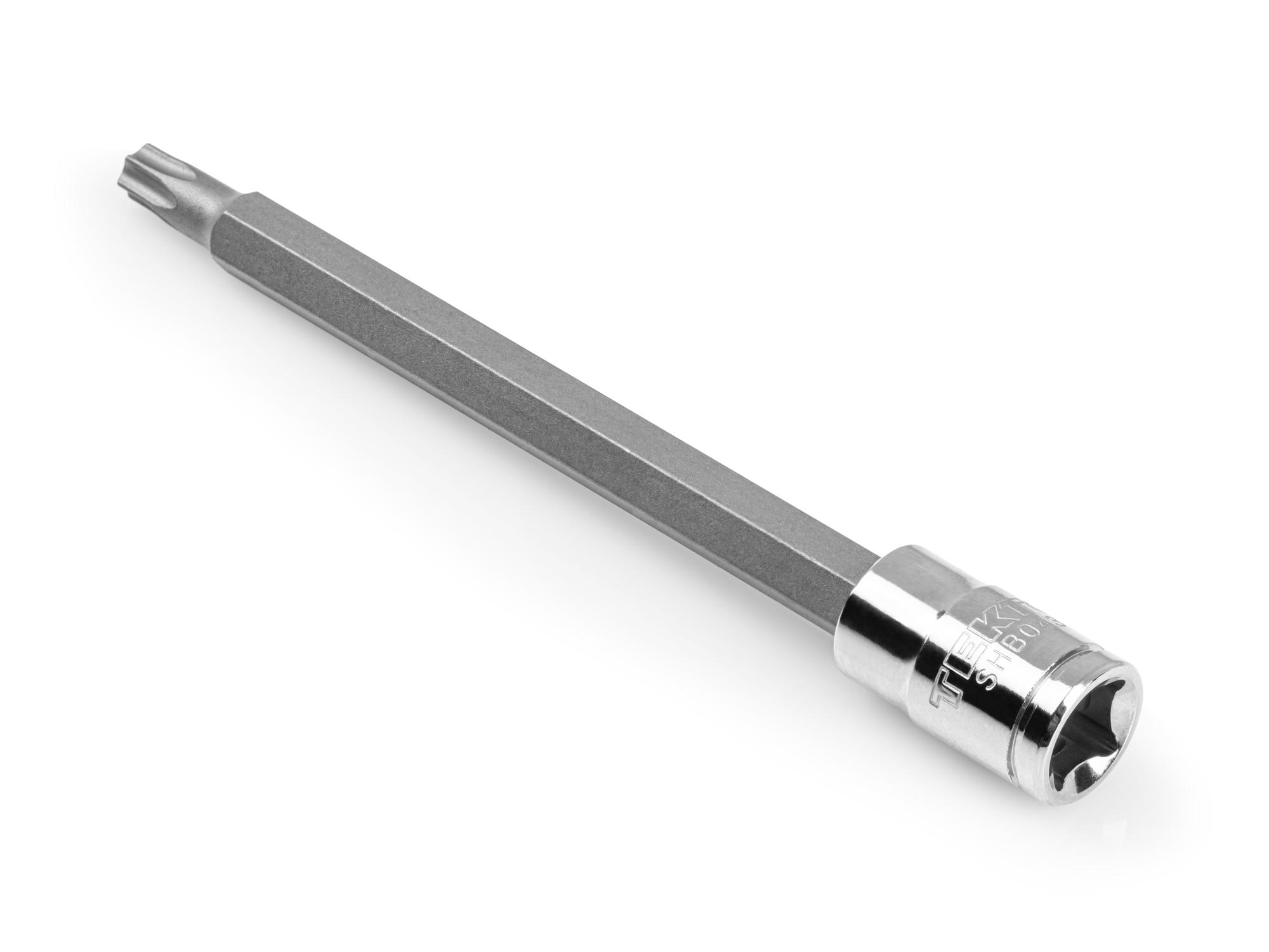 Back angle view of Tekton hand drive bit socket. Item #SHB04327