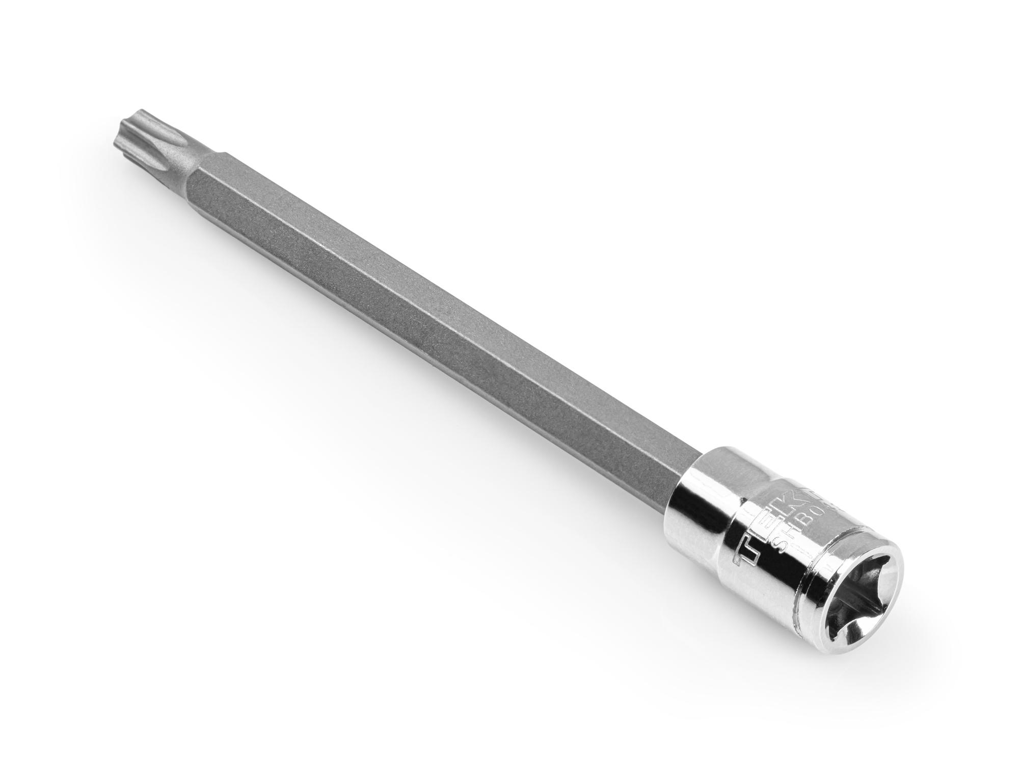 Back angle view of Tekton hand drive bit socket. Item #SHB04330