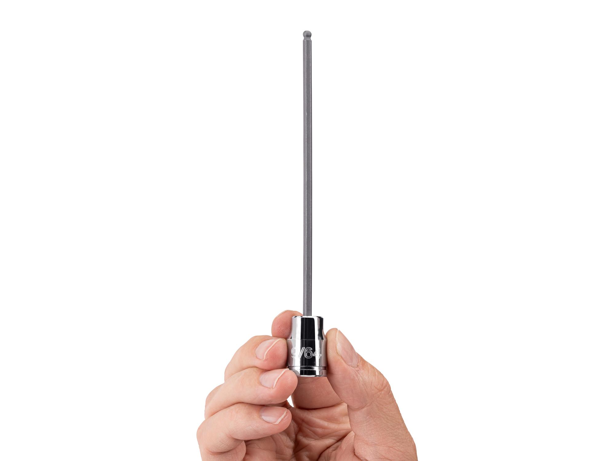 Person holding Tekton hand drive bit socket. Item #SHB12801