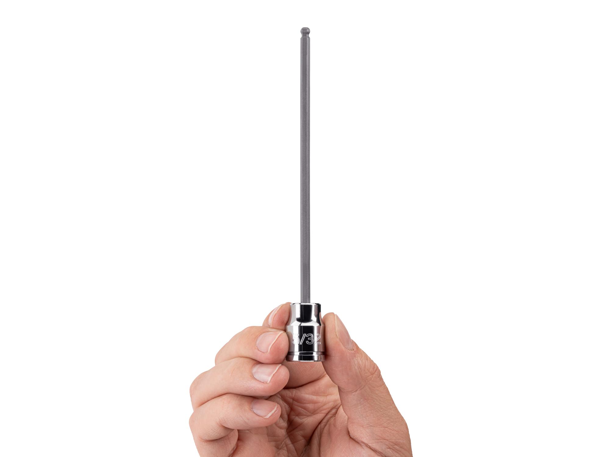 Person holding Tekton hand drive bit socket. Item #SHB12802
