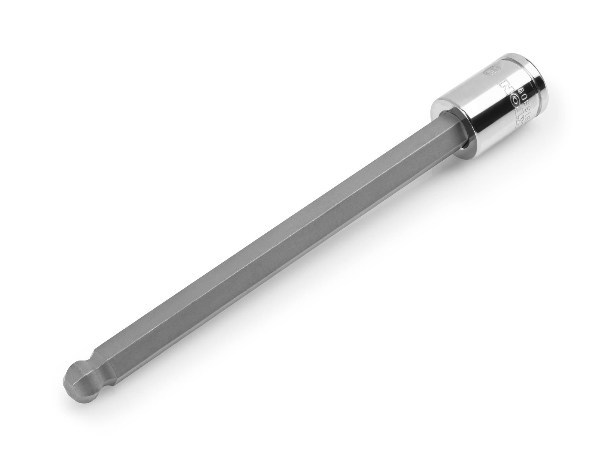 Front-right angle view of Tekton hand drive bit socket. Item #SHB13809