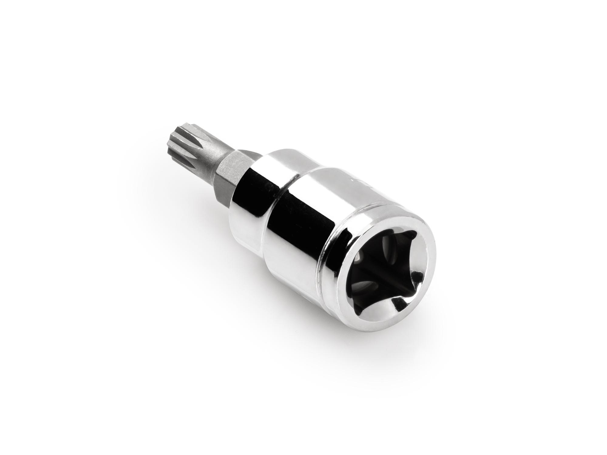 Back angle view of Tekton hand drive bit socket. Item #SHB18207