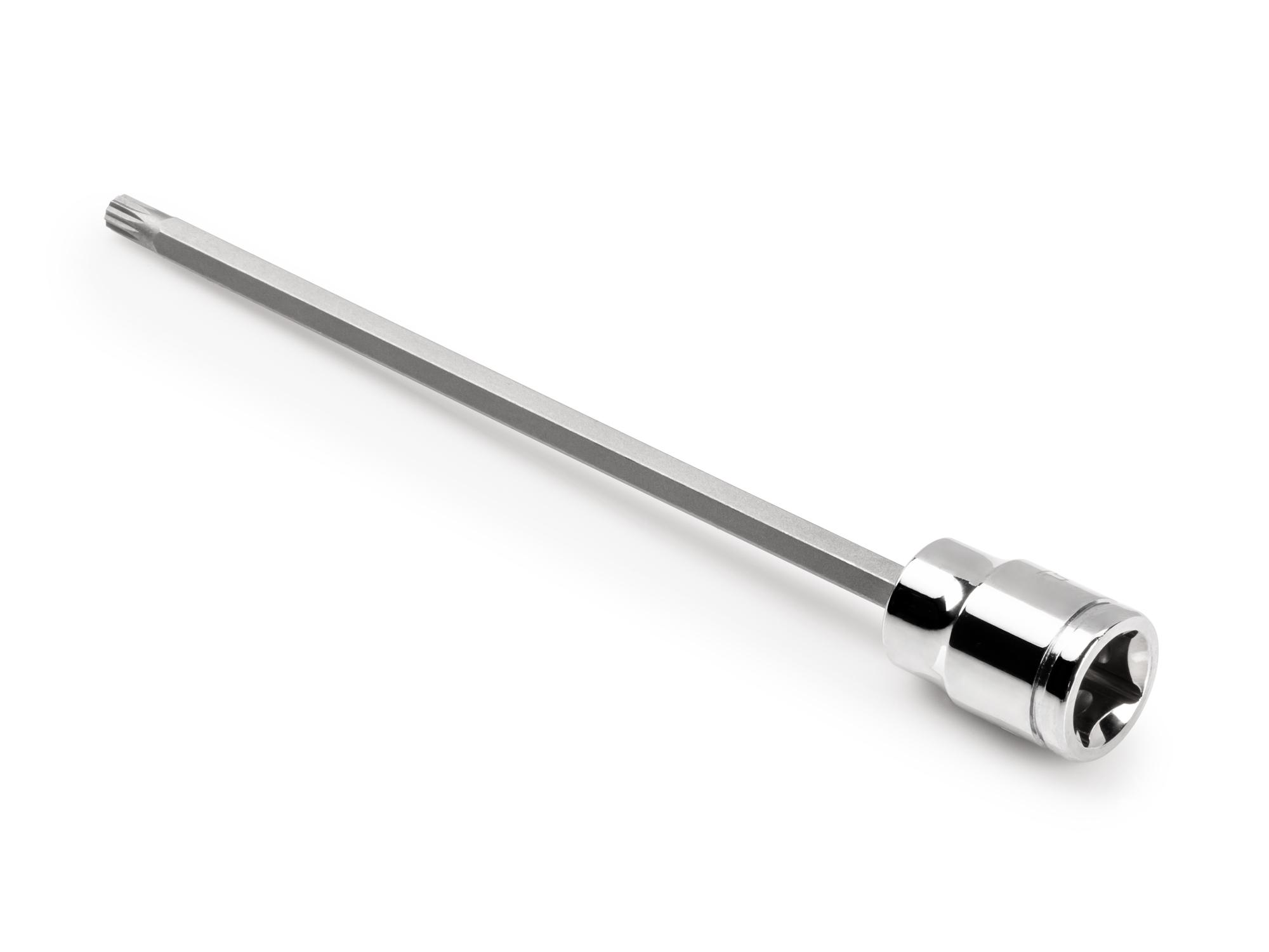 Back angle view of Tekton hand drive bit socket. Item #SHB18406