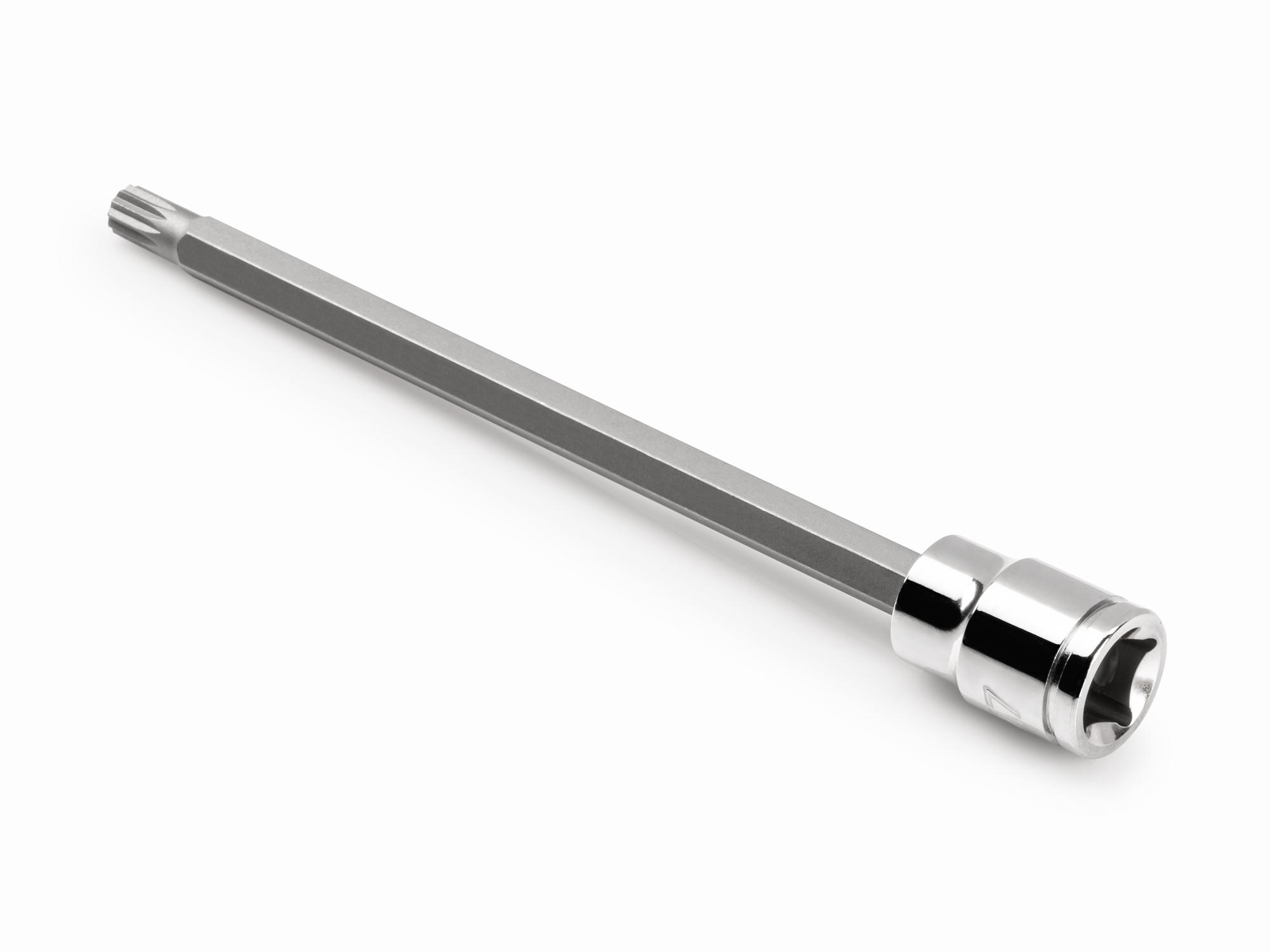 Back angle view of Tekton hand drive bit socket. Item #SHB18407