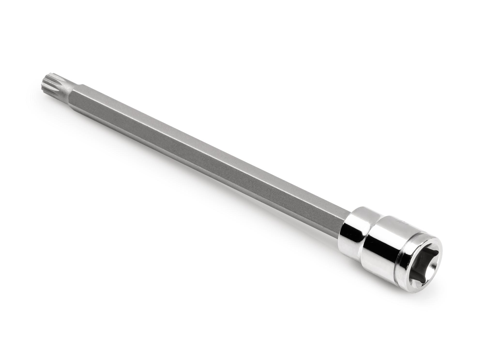 Back angle view of Tekton hand drive bit socket. Item #SHB18408