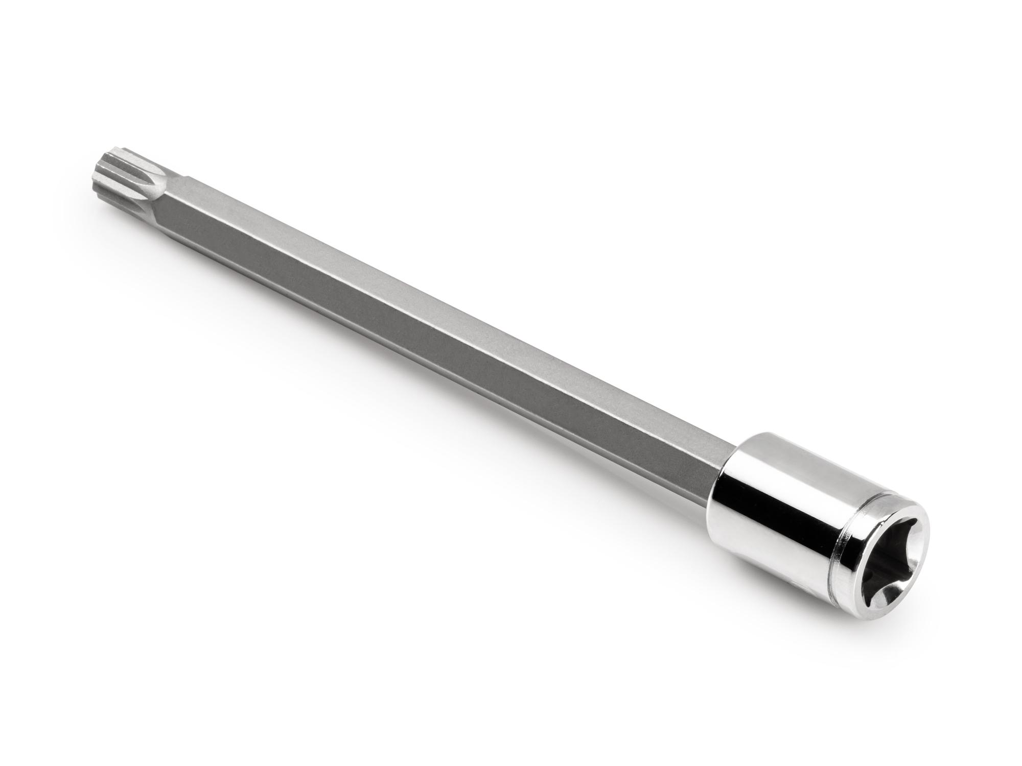 Back angle view of Tekton hand drive bit socket. Item #SHB18409