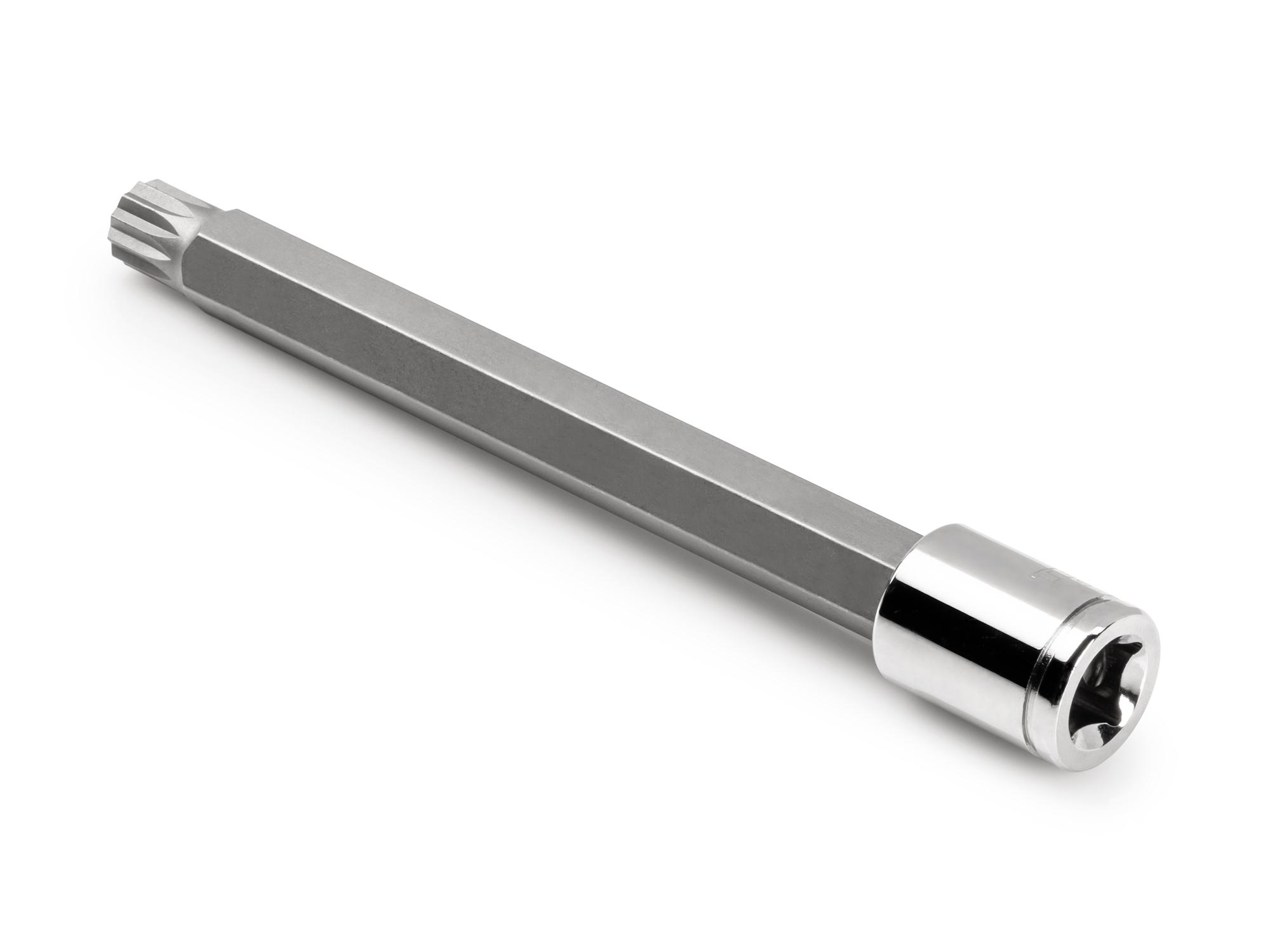 Back angle view of Tekton hand drive bit socket. Item #SHB18412