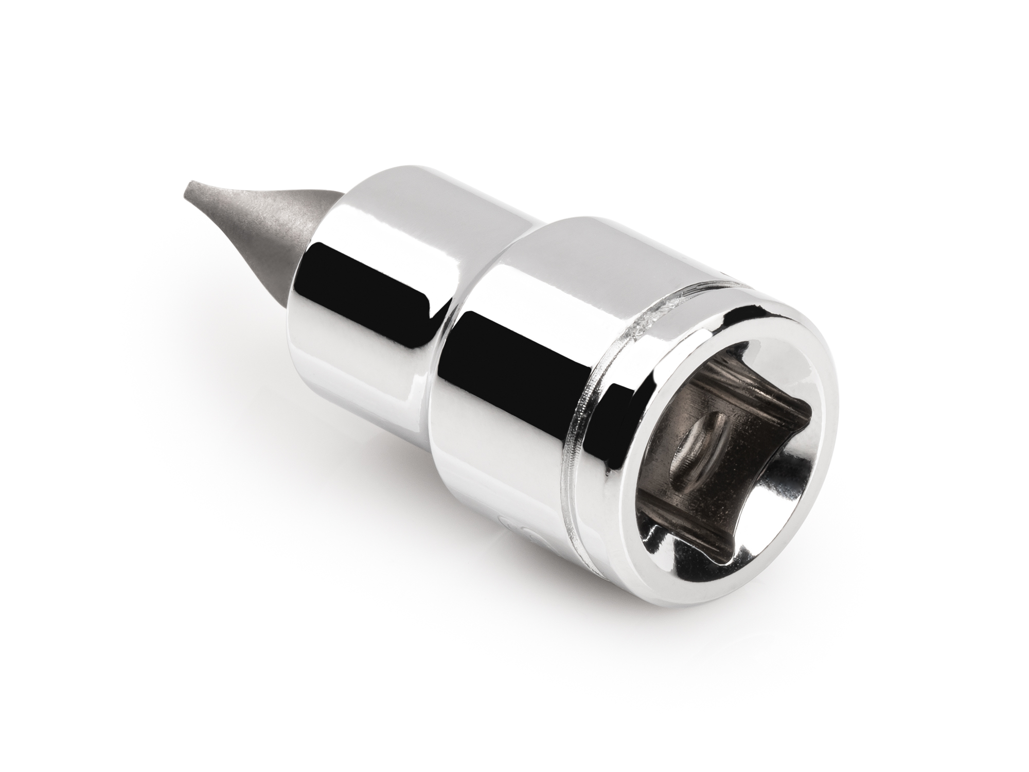 3/8 inch long slotted hand drive bit socket. Strong 2-piece bit socket combines S2 steel bit and chrome socket. S2 steel bit. SHB20204.