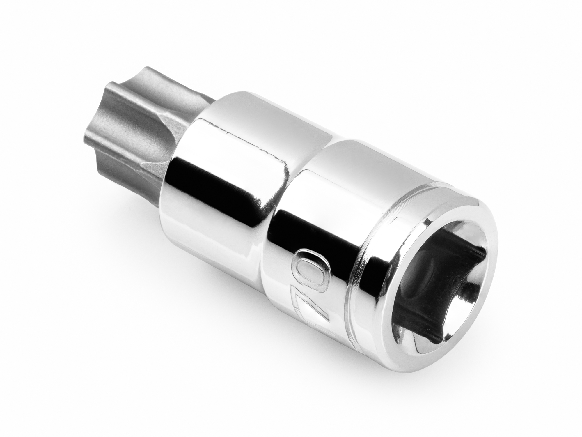 1/2 inch drive T70 Torx bit socket made from S2 heat-treated steel with permanent stamped size markings that are clearly visible. SHB24270.