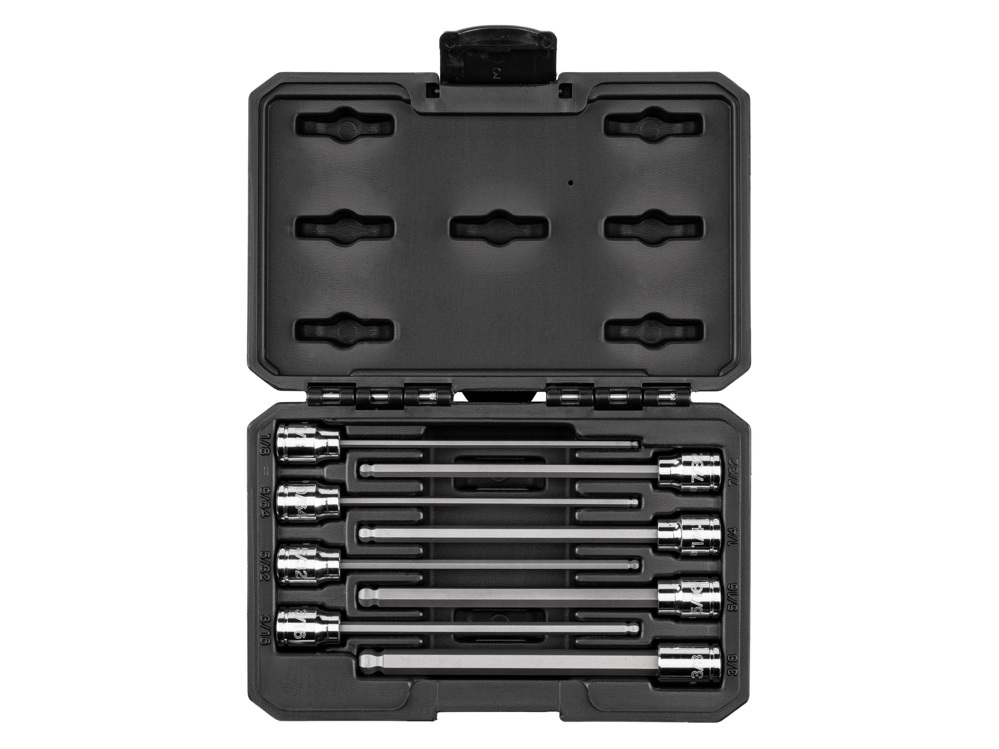 Front view of Tekton case hand drive bit socket set. Item #SHB91319