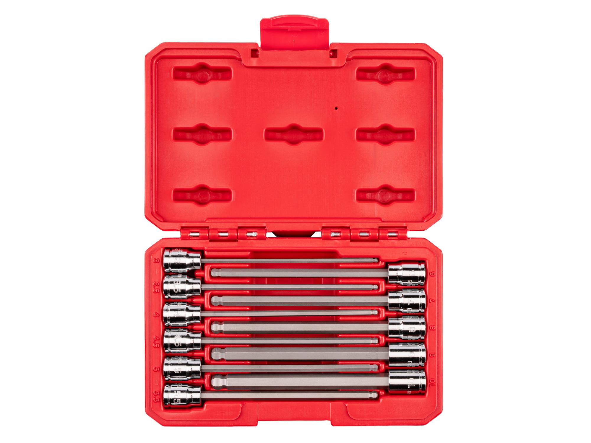 Front view of Tekton case hand drive bit socket set. Item #SHB91320