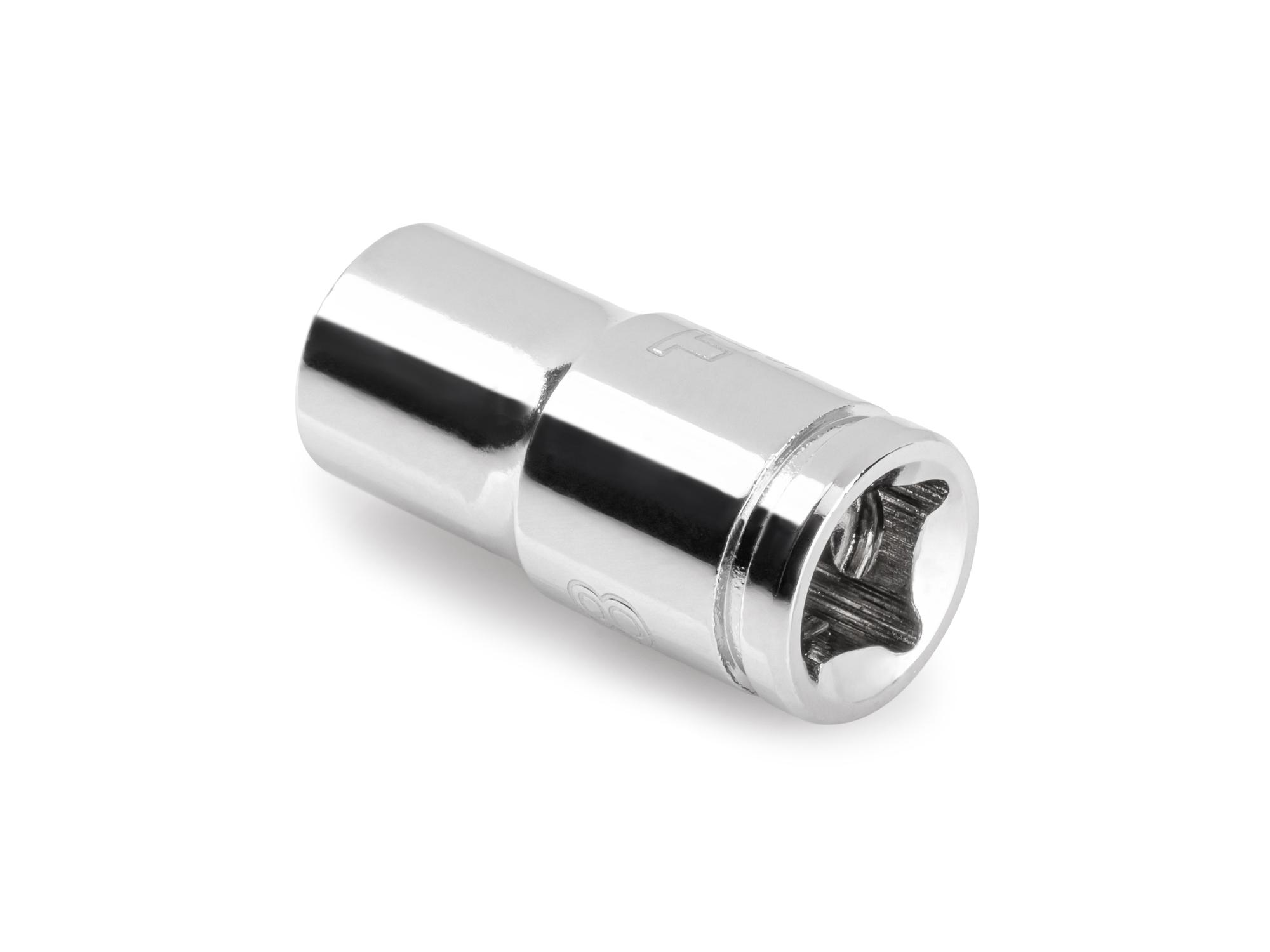 Back angle view of Tekton hand drive external star socket. Item #SHD02408