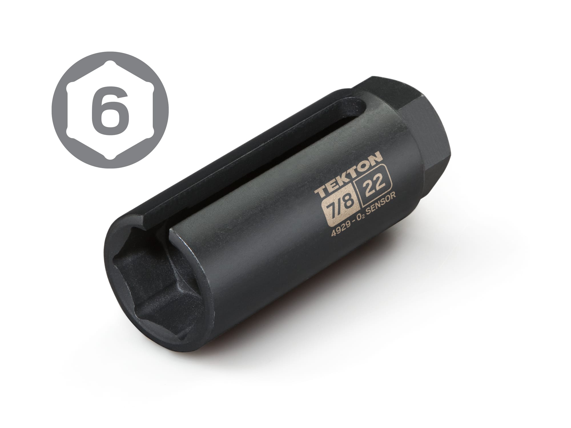 3/8 Inch Drive x 7/8 Inch 6-Point Oxygen Sensor Socket | TEKTON | 4929
