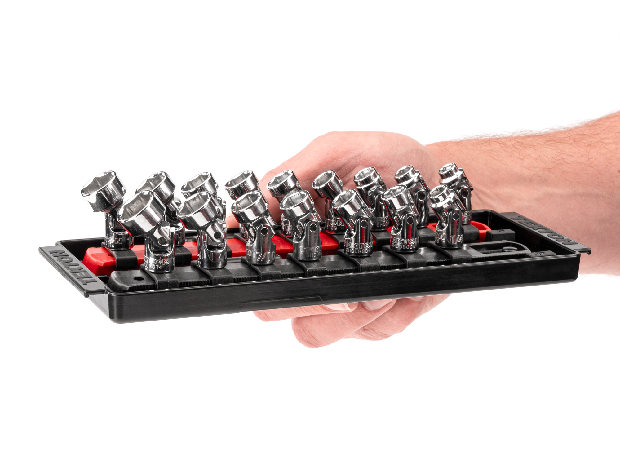 PS4 セトーset 1/4 Inch Drive Shallow 6-Point U-Joint Socket Set (16-Piece) | TEKTON