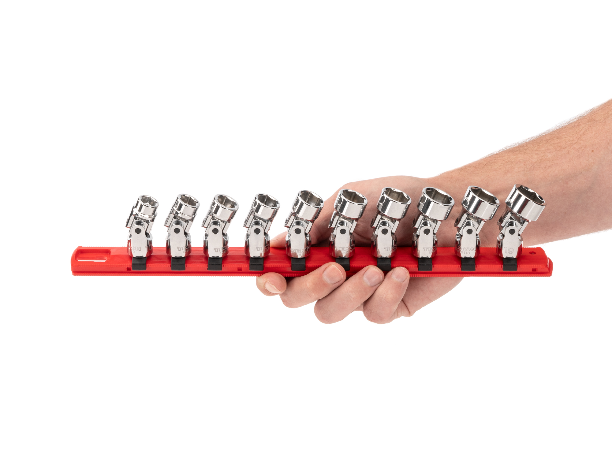 3/8 Inch Drive Shallow 6-Point U-Joint Socket Set (10-Piece) | TEKTON