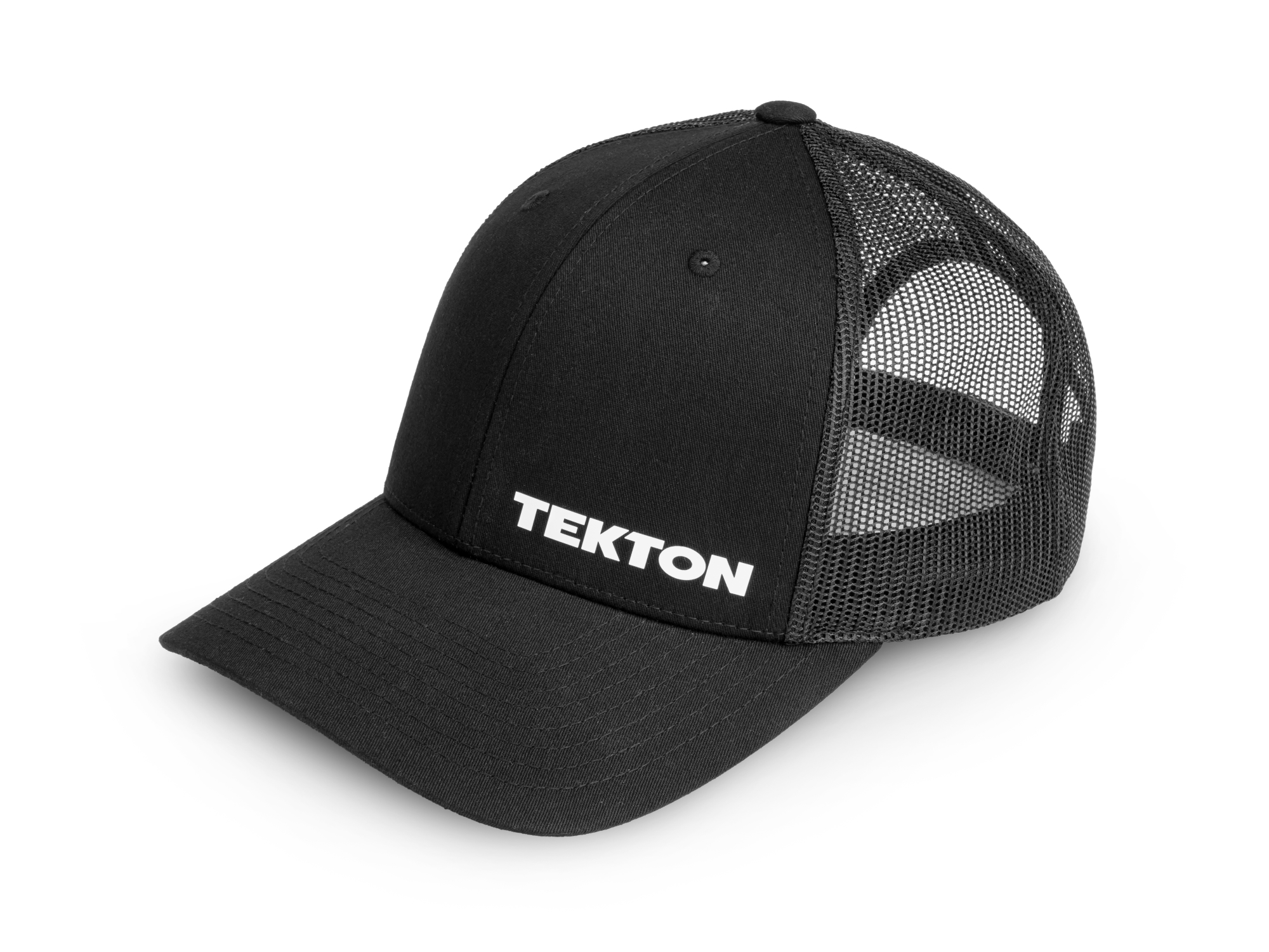 TEKTON Tekton Low Profile Mesh-Back Hat, Black (White Logo)