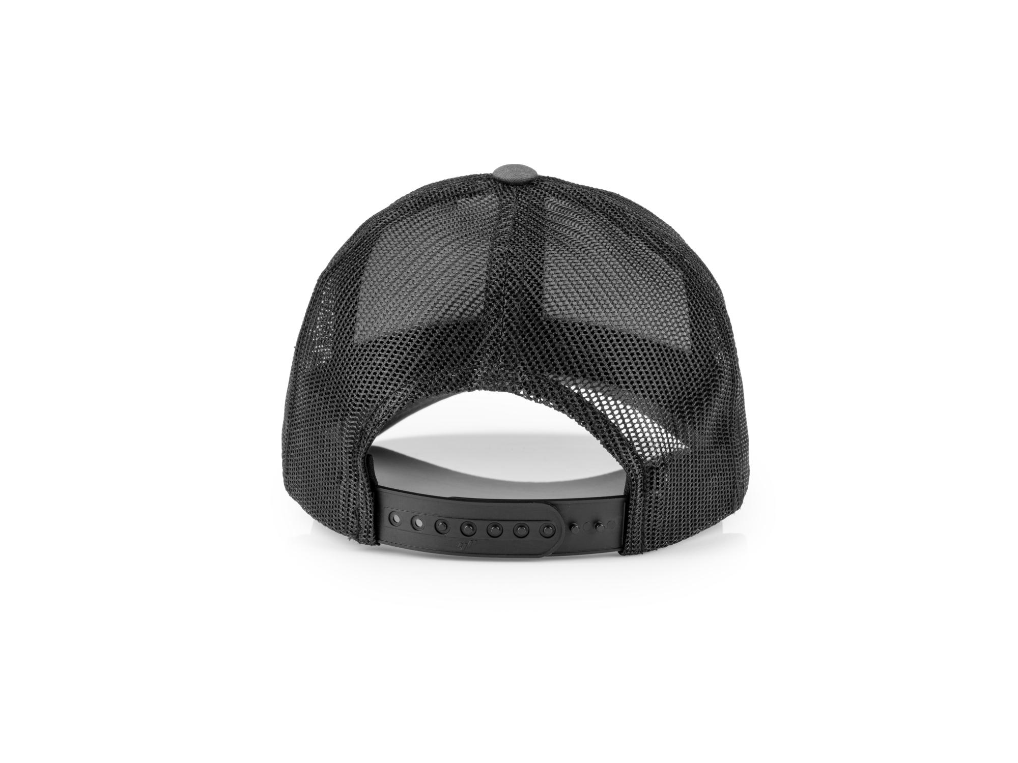 Back view of dark-gray-black-logo Tekton hat. Item #APG31010