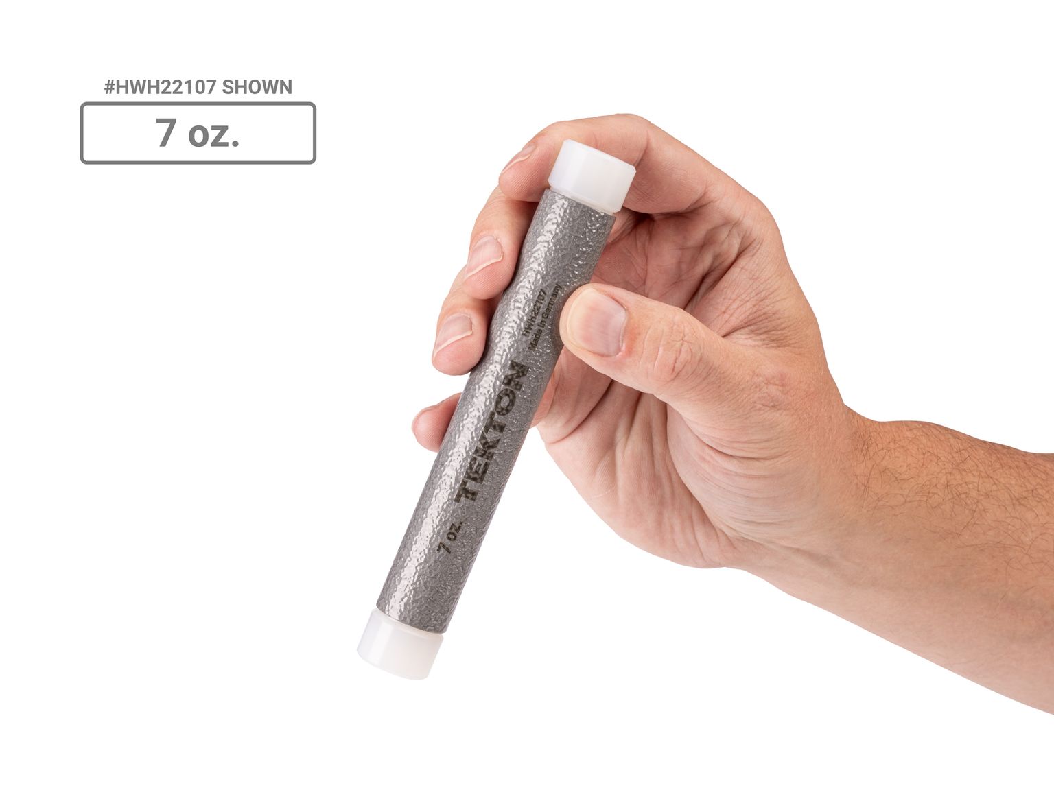 Person holding  Tekton heavy hammer set. Item #HWH94001