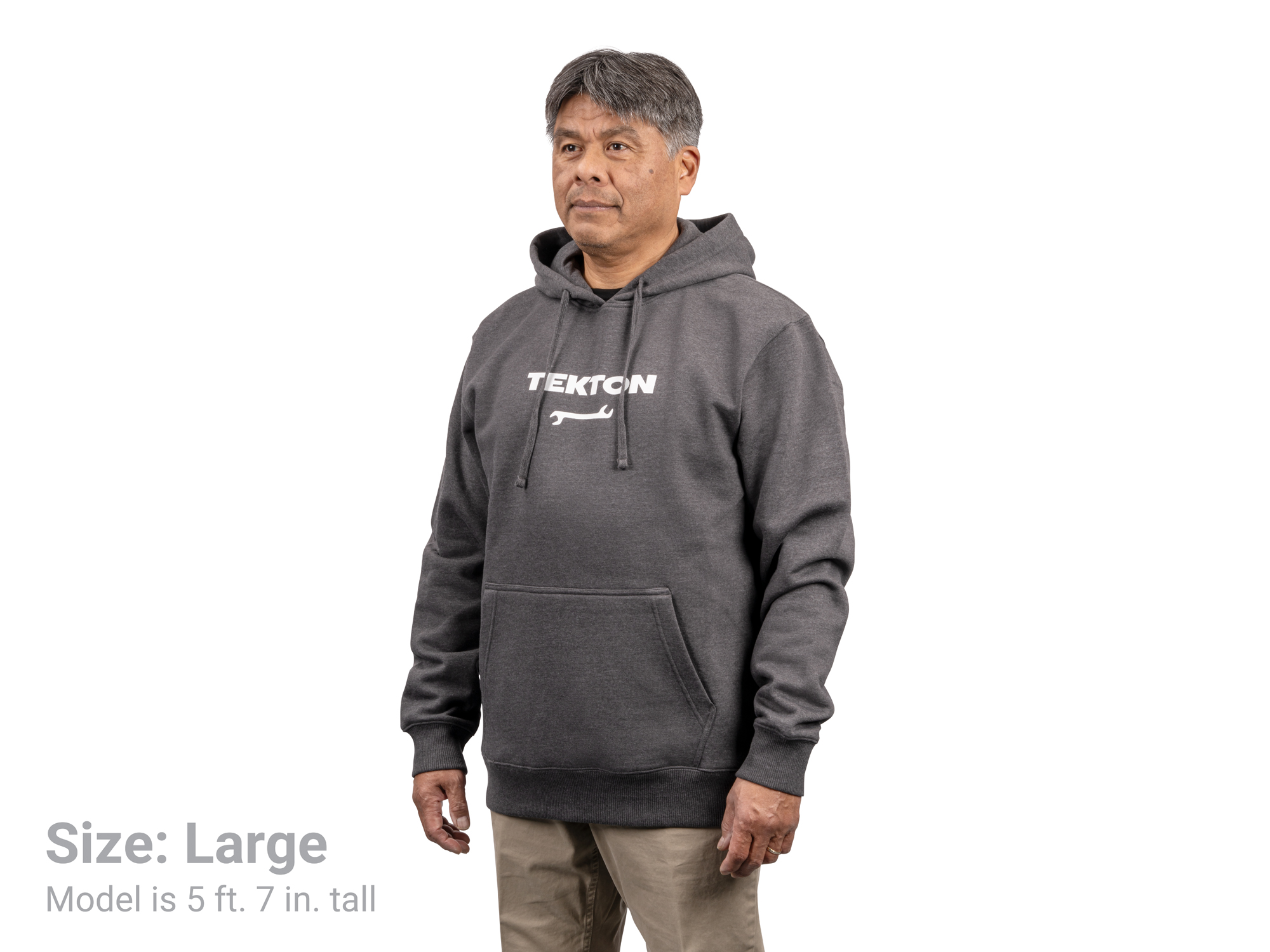 Tekton Heavyweight Pullover Hoodie, Dark Heather Gray (M) | TEKTON