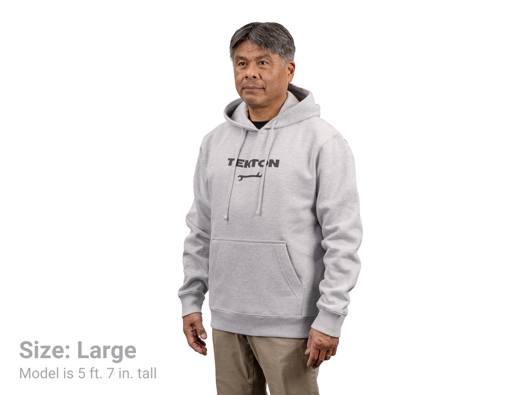 TEKTON Tekton Heavyweight Pullover Hoodie, Light Heather Gray (X-Large)