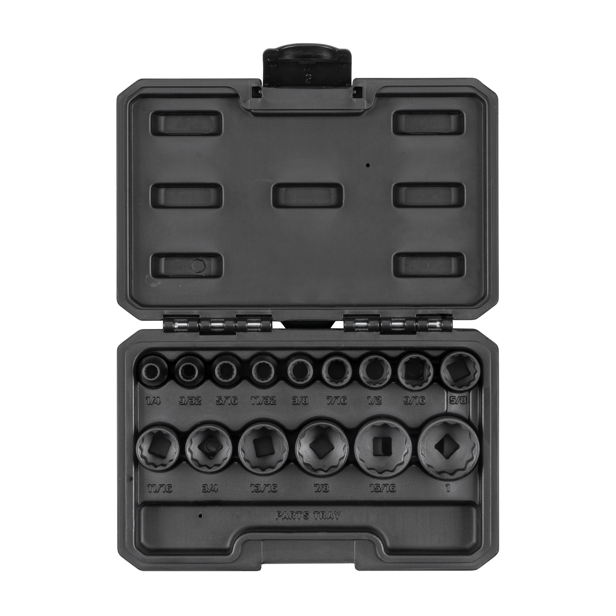 3/8 Inch Drive 12-Point Impact Socket Set with Case (15-Piece)