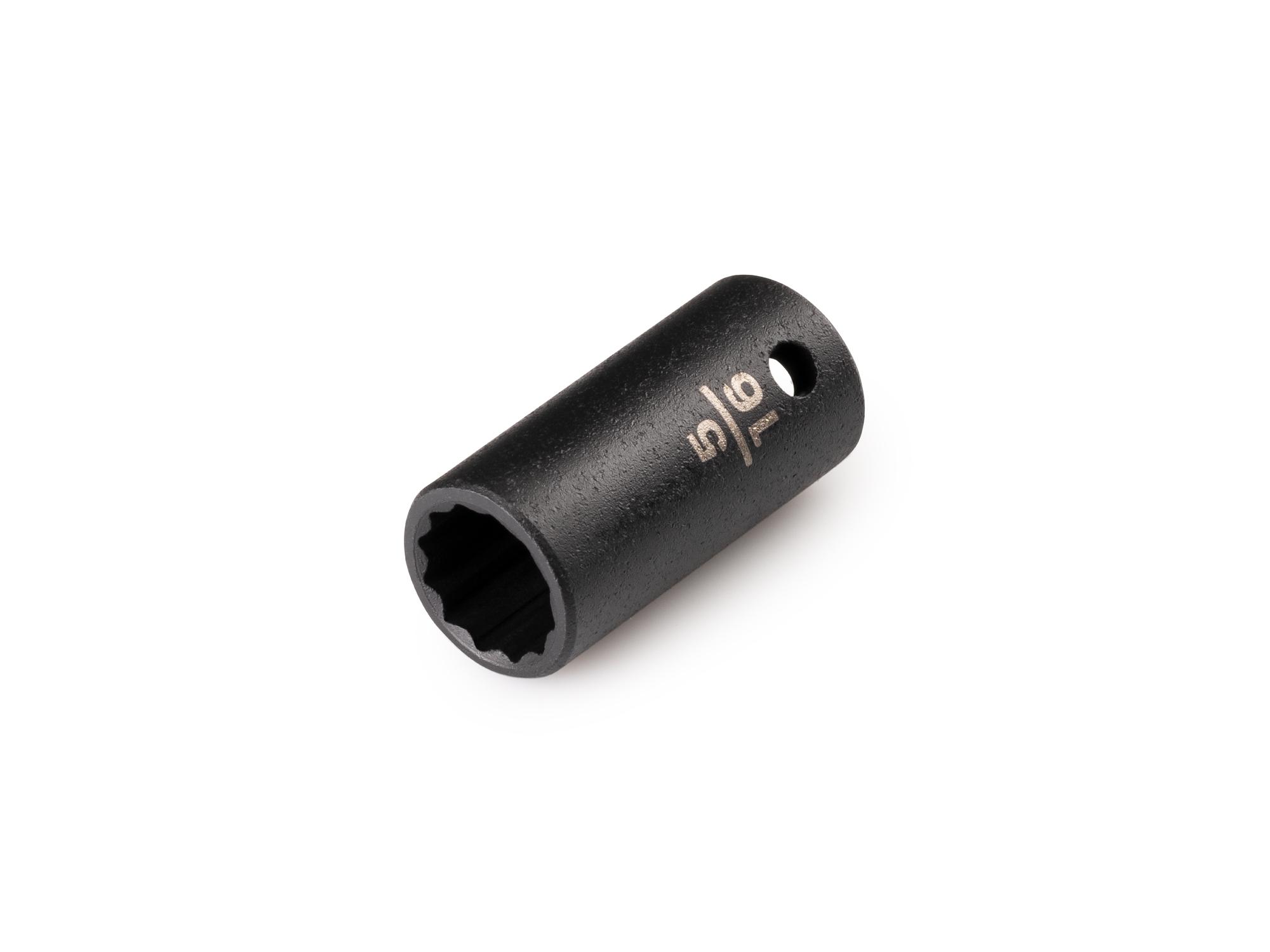 Front-right angle view of Tekton impact drive 12-point socket. Item #SID02208