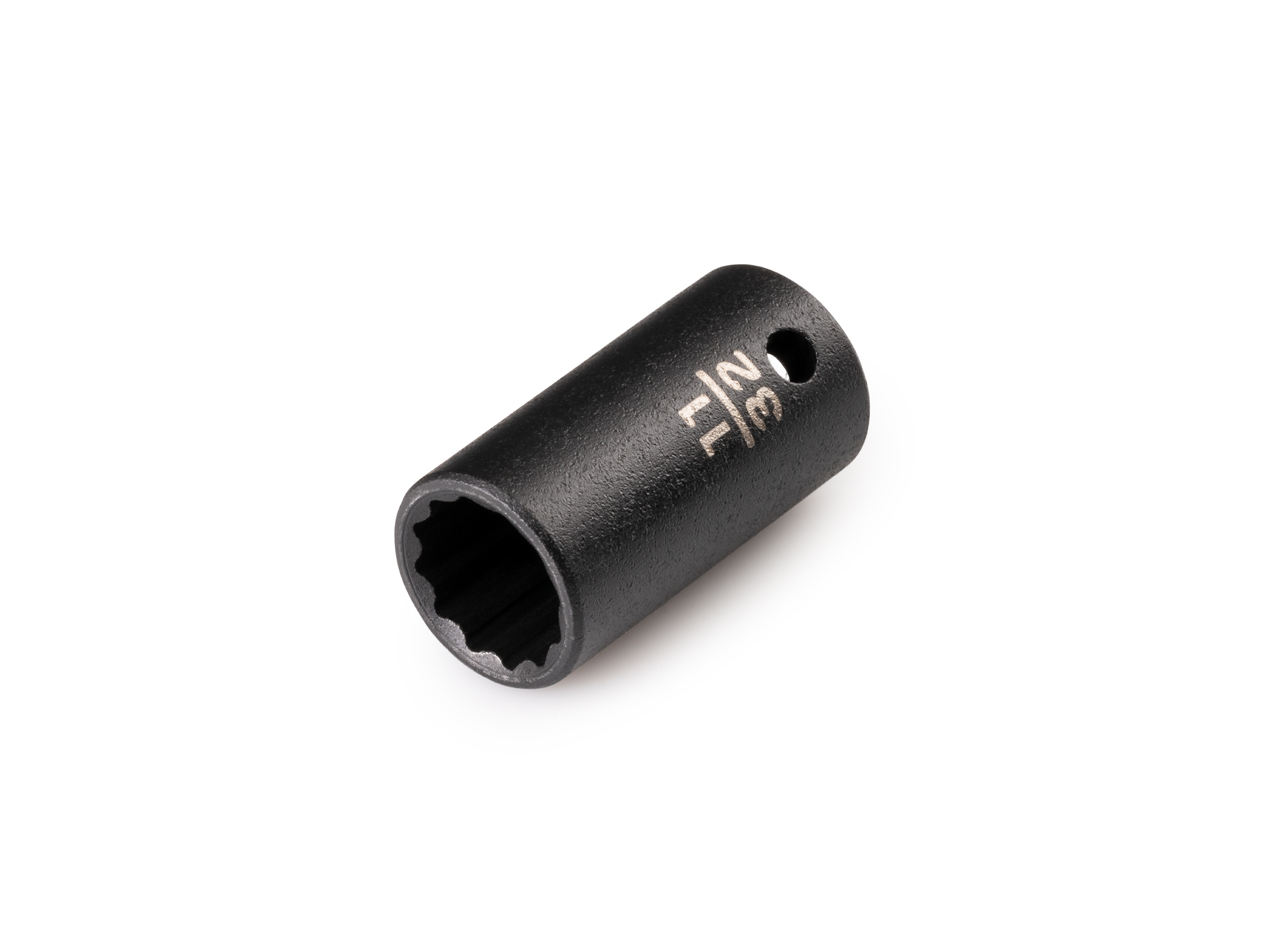 Size: 11/32 inch (SAE) 12-point impact socket. Has a high-visibility laser etched size marking and a permanent stamped size marking. SID02209.