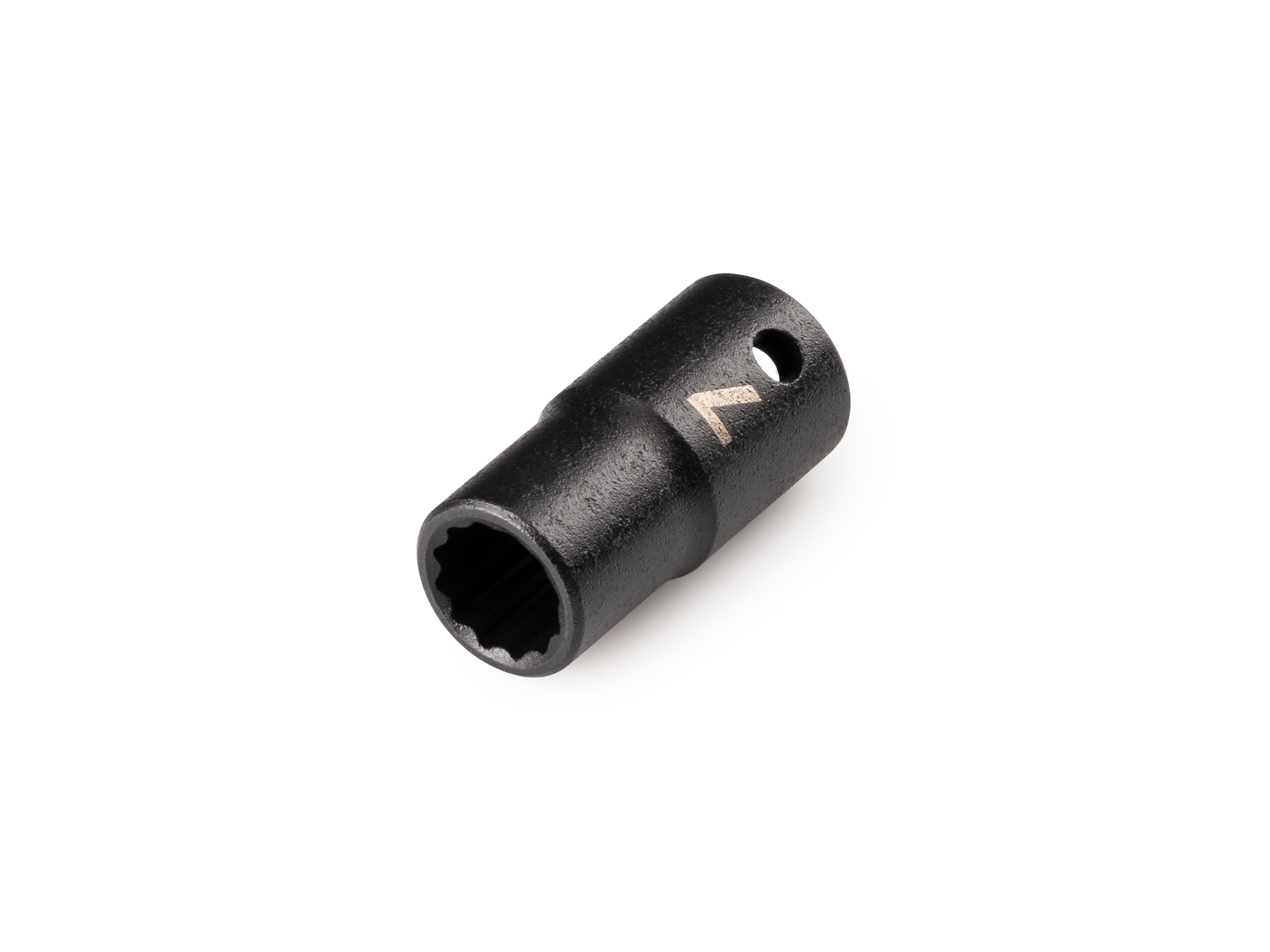 Size: 7 mm (metric) 12-point impact socket. Has a high-visibility laser etched size marking and a permanent stamped size marking. SID02307.