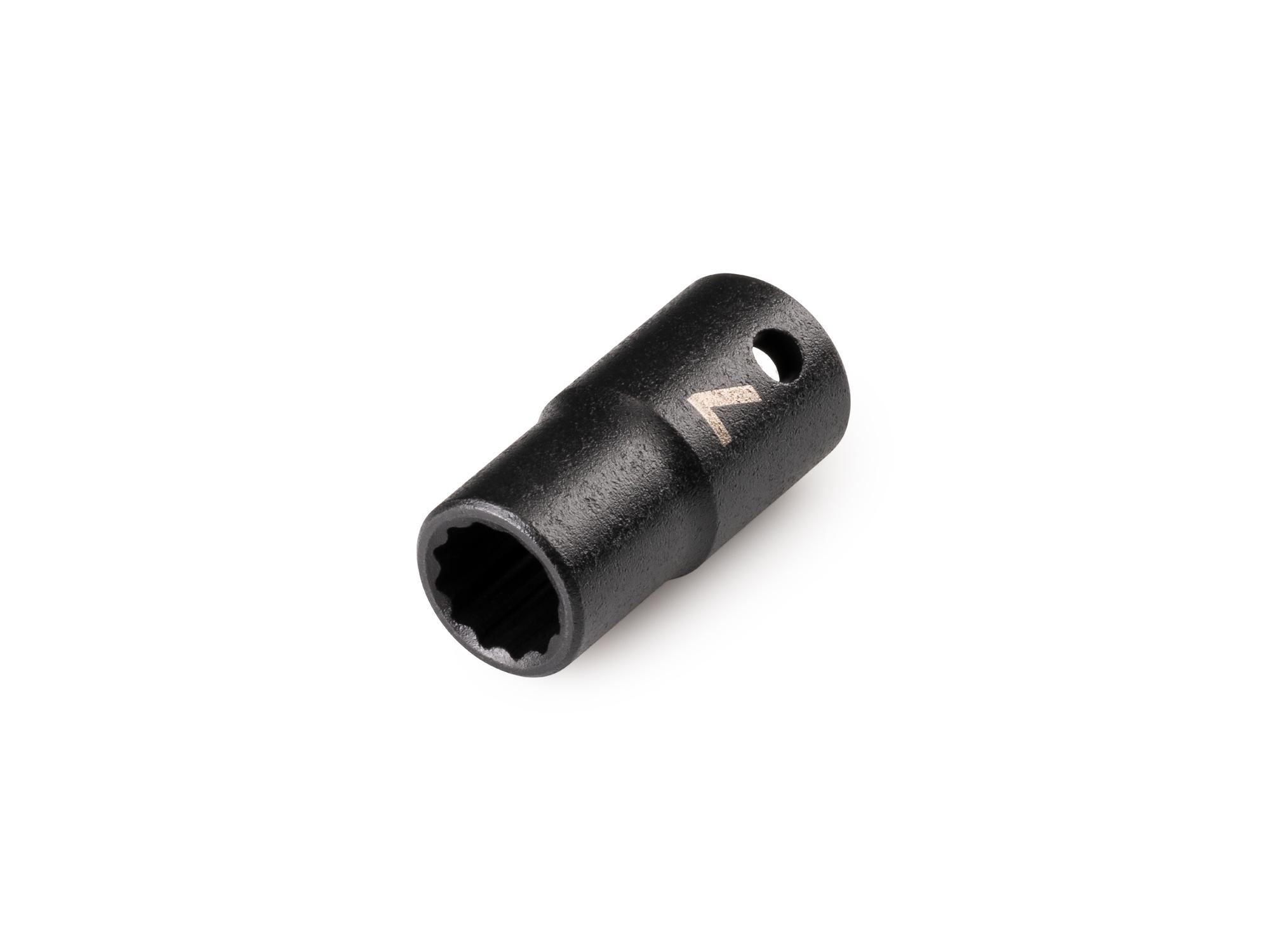 Front-right angle view of Tekton impact drive 12-point socket. Item #SID02307