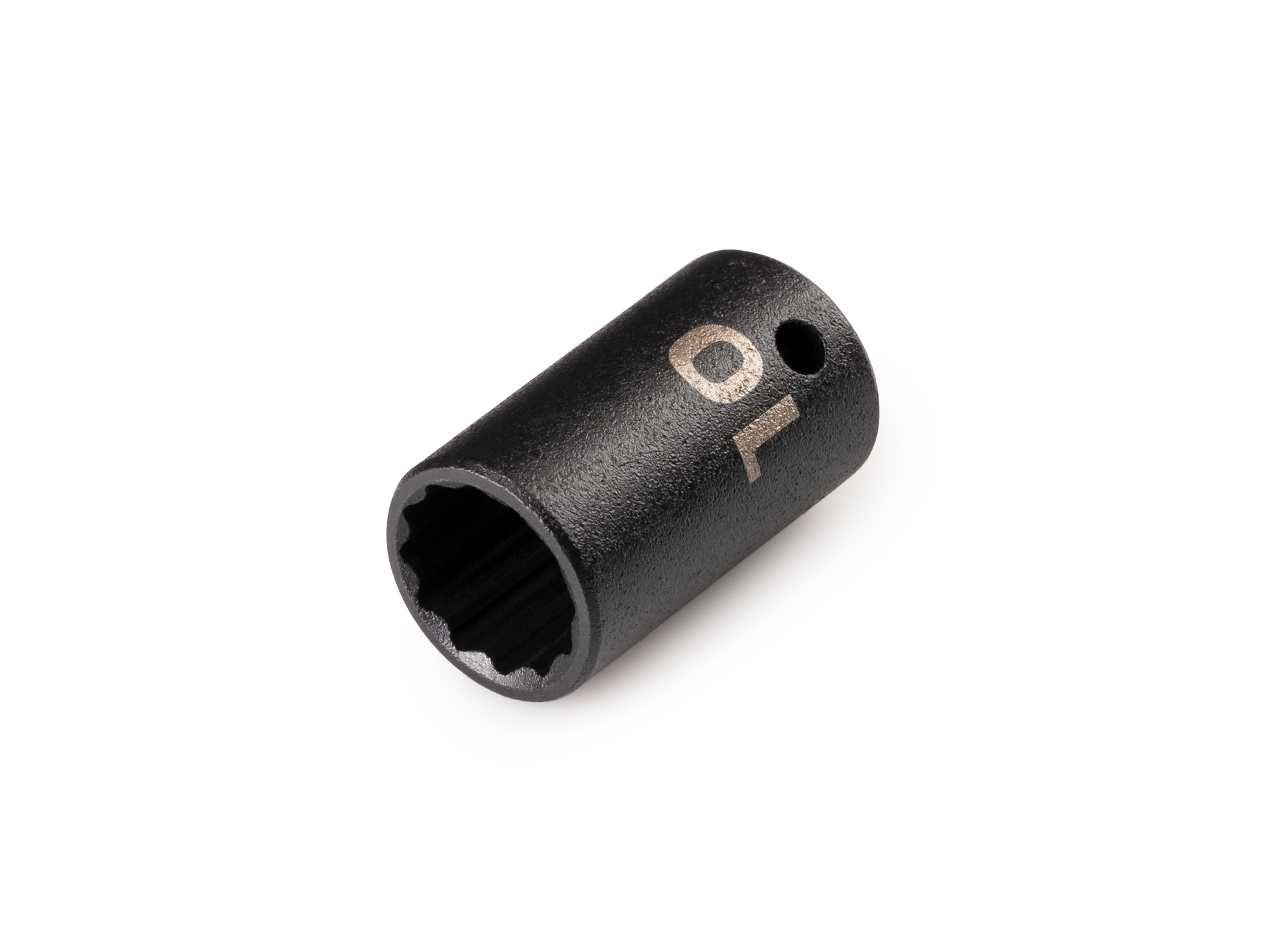 Size: 10 mm (metric) 12-point impact socket. Has a high-visibility laser etched size marking and a permanent stamped size marking. SID02310.