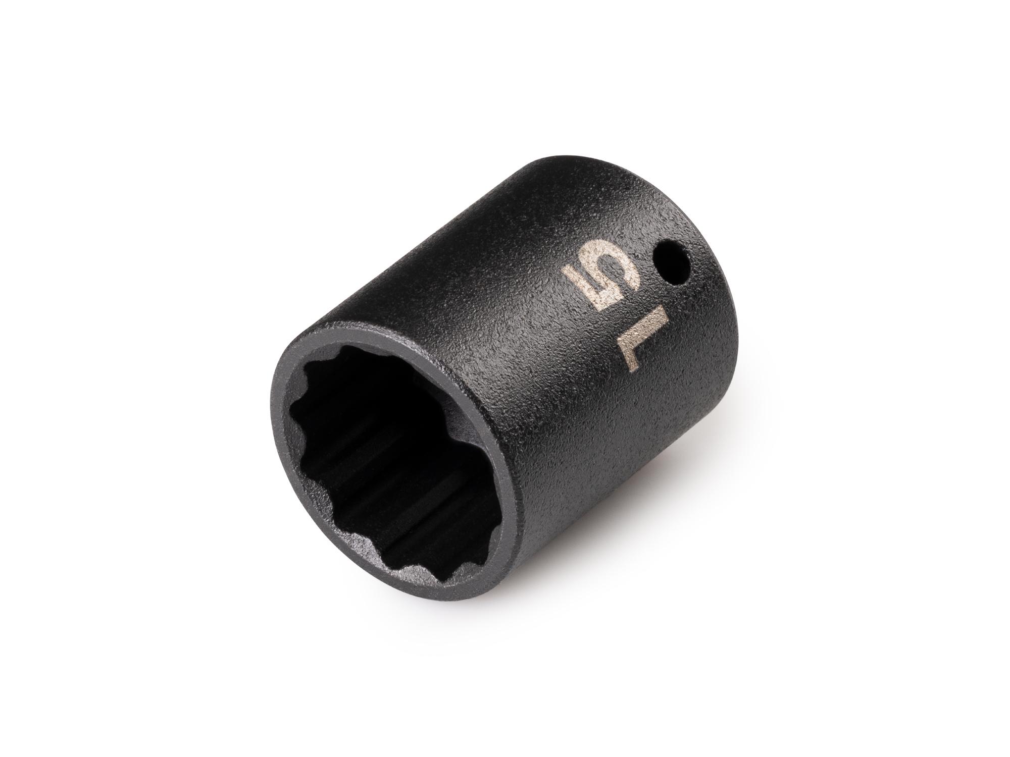 Front-right angle view of Tekton impact drive 12-point socket. Item #SID02315