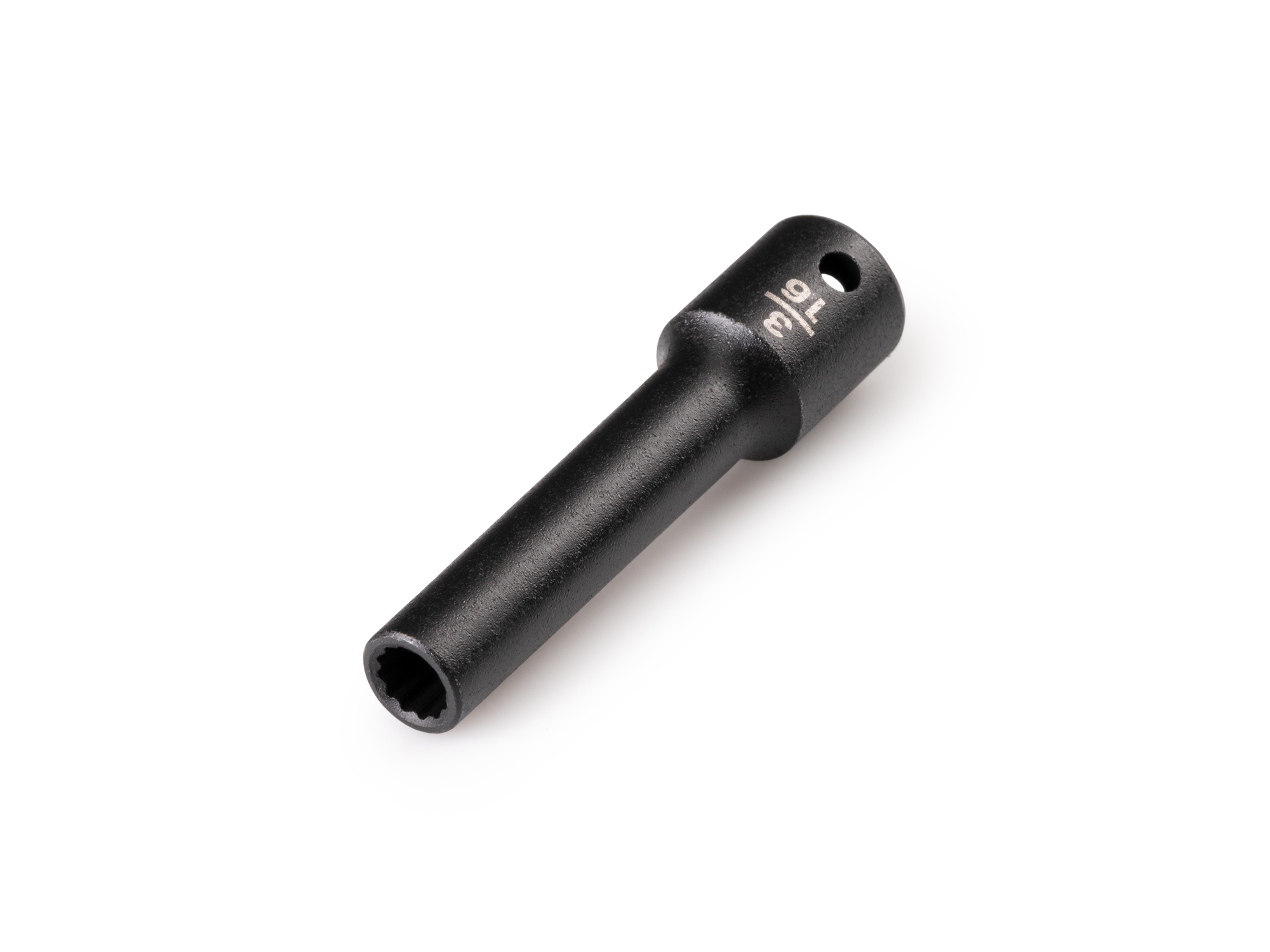 Size: 3/16 inch (SAE) deep 12-point impact socket. Has a high-visibility laser etched size marking and a permanent stamped size marking. SID03203.