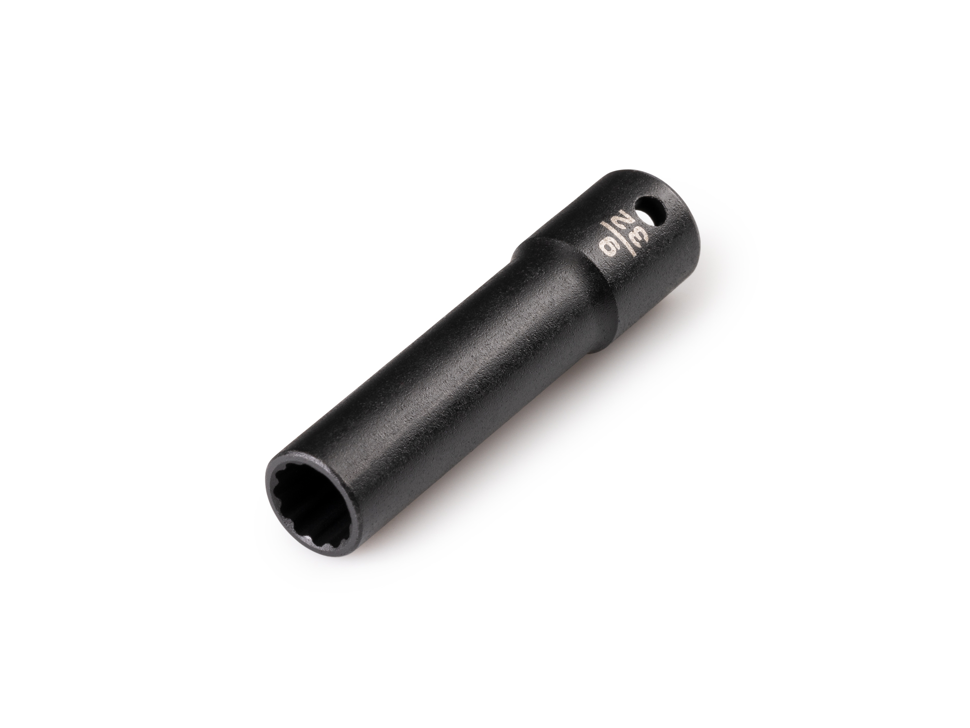 Size: 9/32 inch (SAE) deep 12-point impact socket. Has a high-visibility laser etched size marking and a permanent stamped size marking. SID03207.