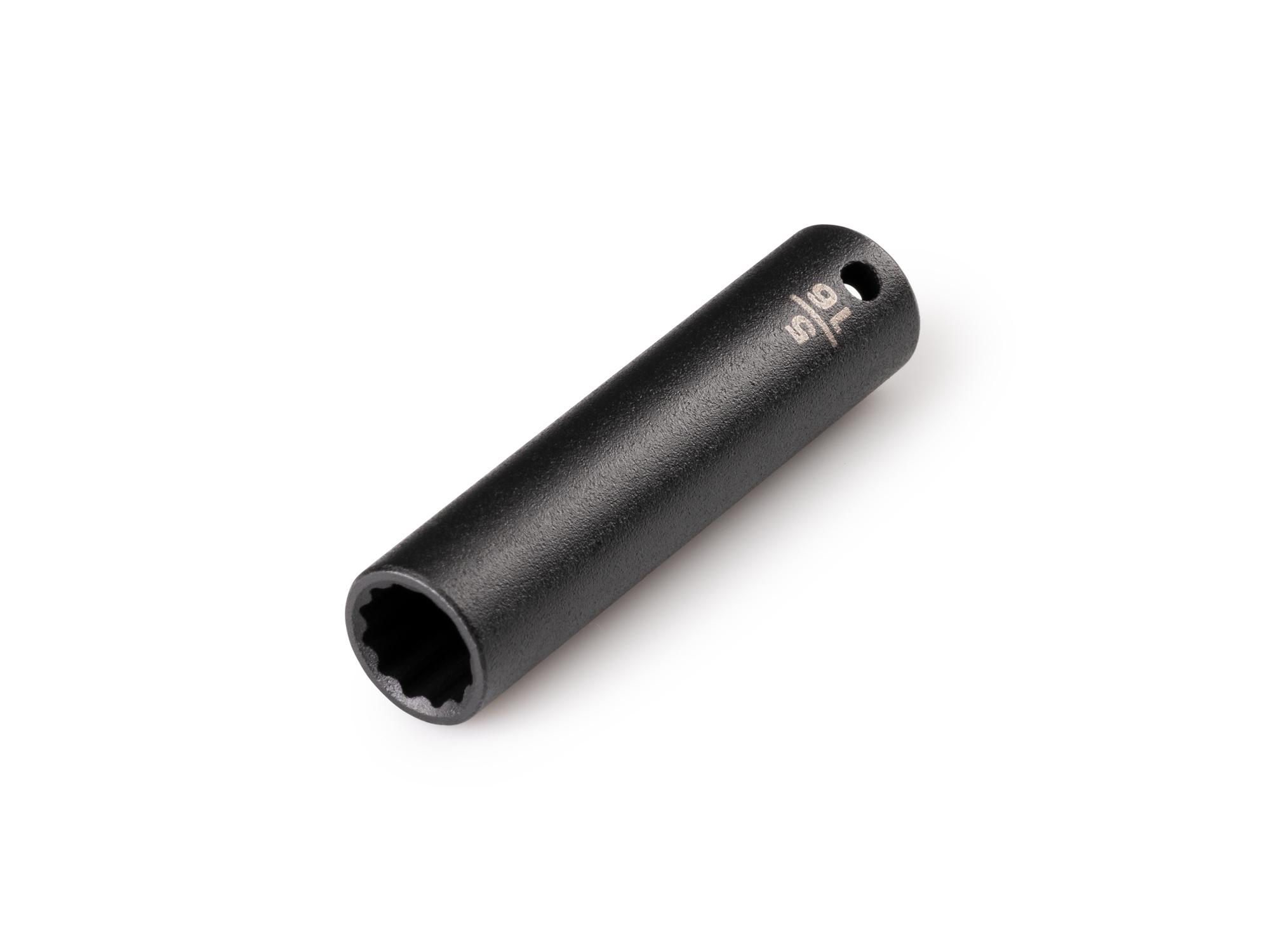 Front-right angle view of Tekton impact drive 12-point socket. Item #SID03208
