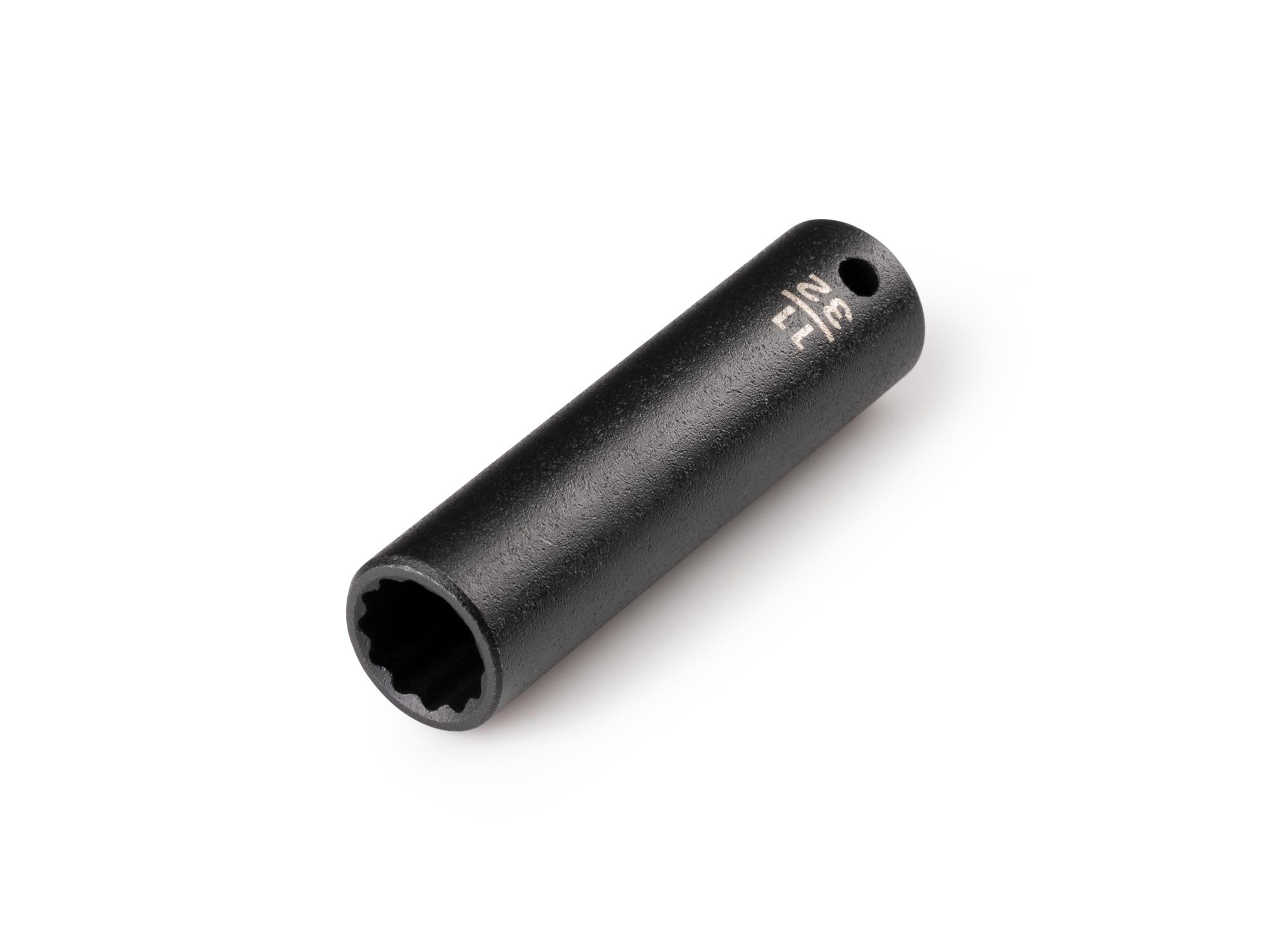 Front-right angle view of Tekton impact drive 12-point socket. Item #SID03209