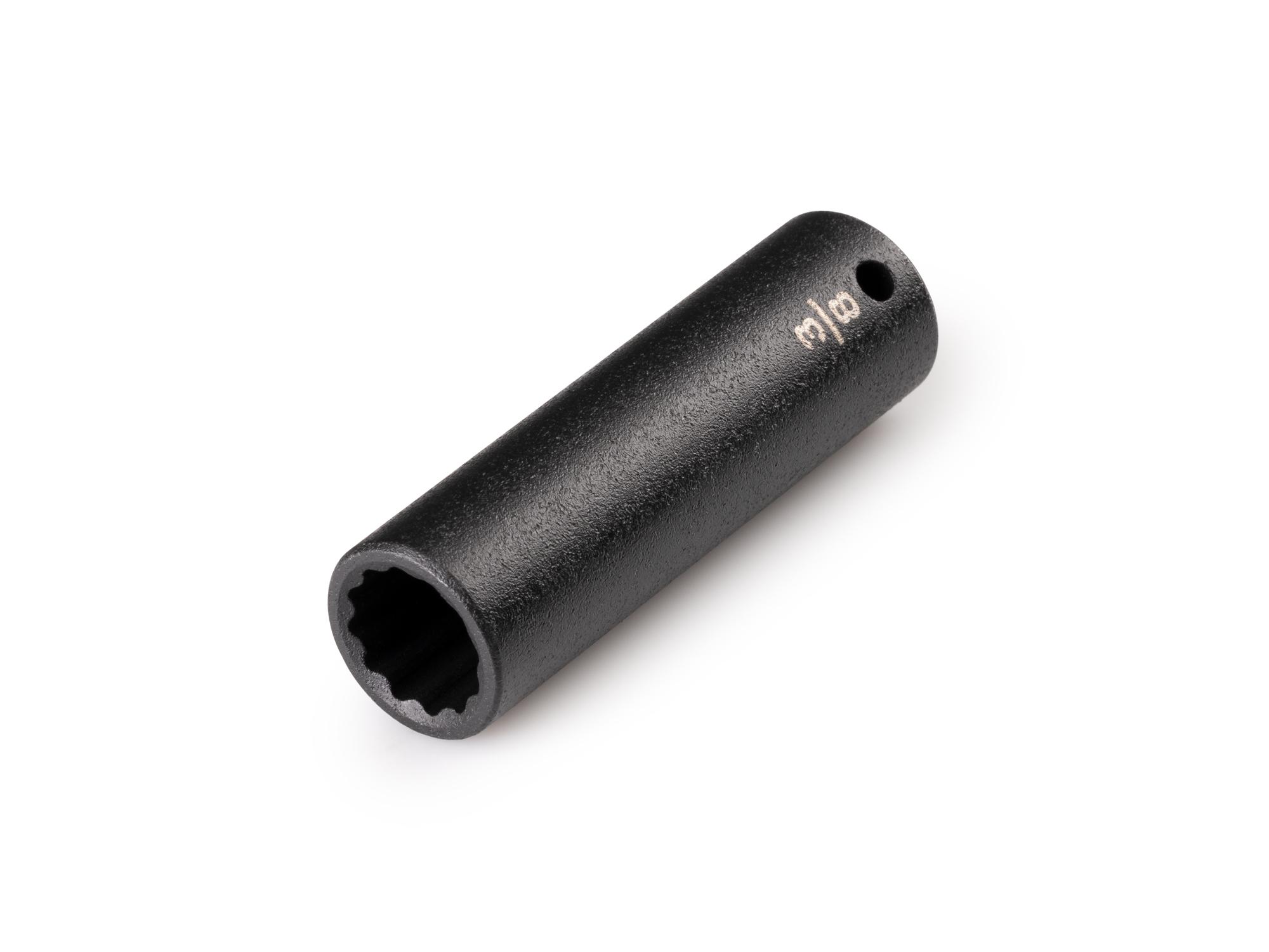 Front-right angle view of Tekton impact drive 12-point socket. Item #SID03210