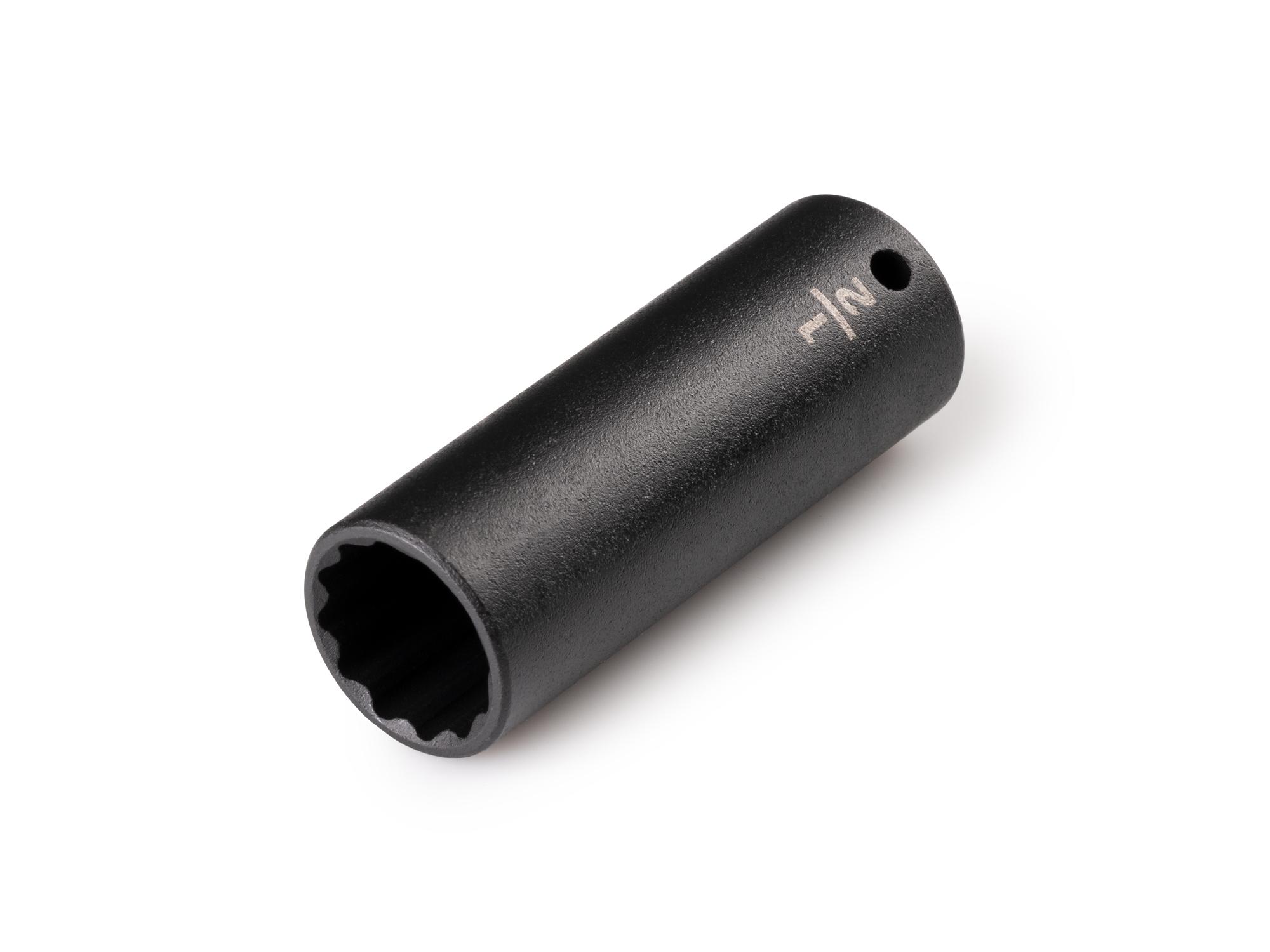 Front-right angle view of Tekton impact drive 12-point socket. Item #SID03213