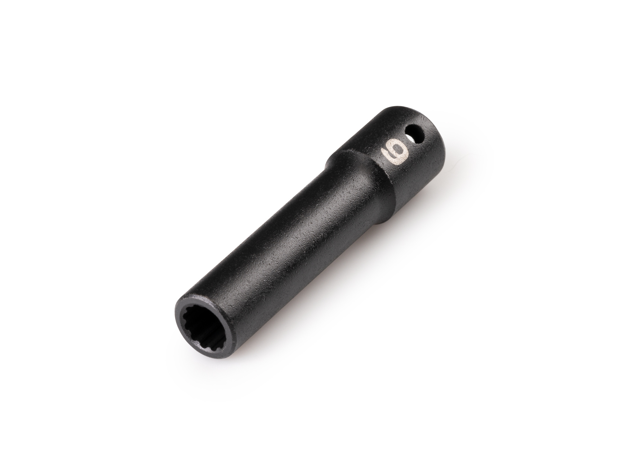 Size: 6 mm (metric) deep 12-point impact socket. Has a high-visibility laser etched size marking and a permanent stamped size marking. SID03306.