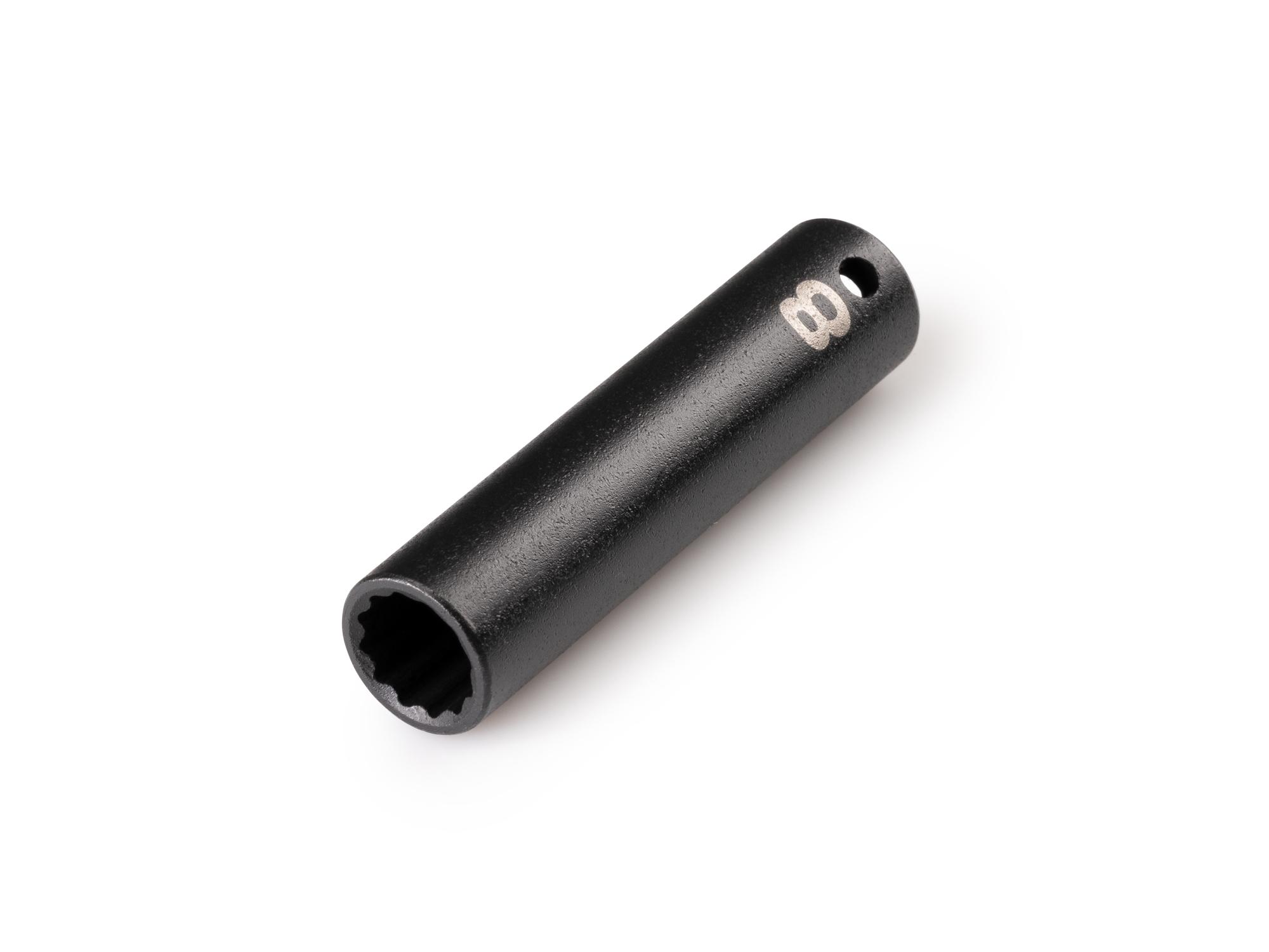 Front-right angle view of Tekton impact drive 12-point socket. Item #SID03308