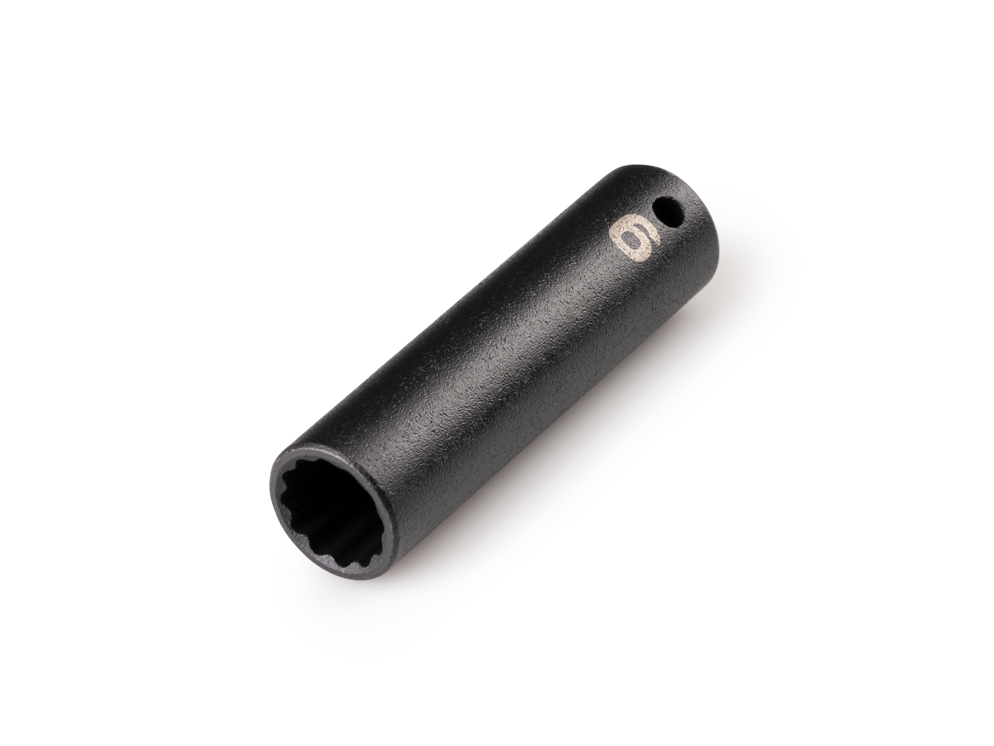 Size: 9 mm (metric) deep 12-point impact socket. Has a high-visibility laser etched size marking and a permanent stamped size marking. SID03309.