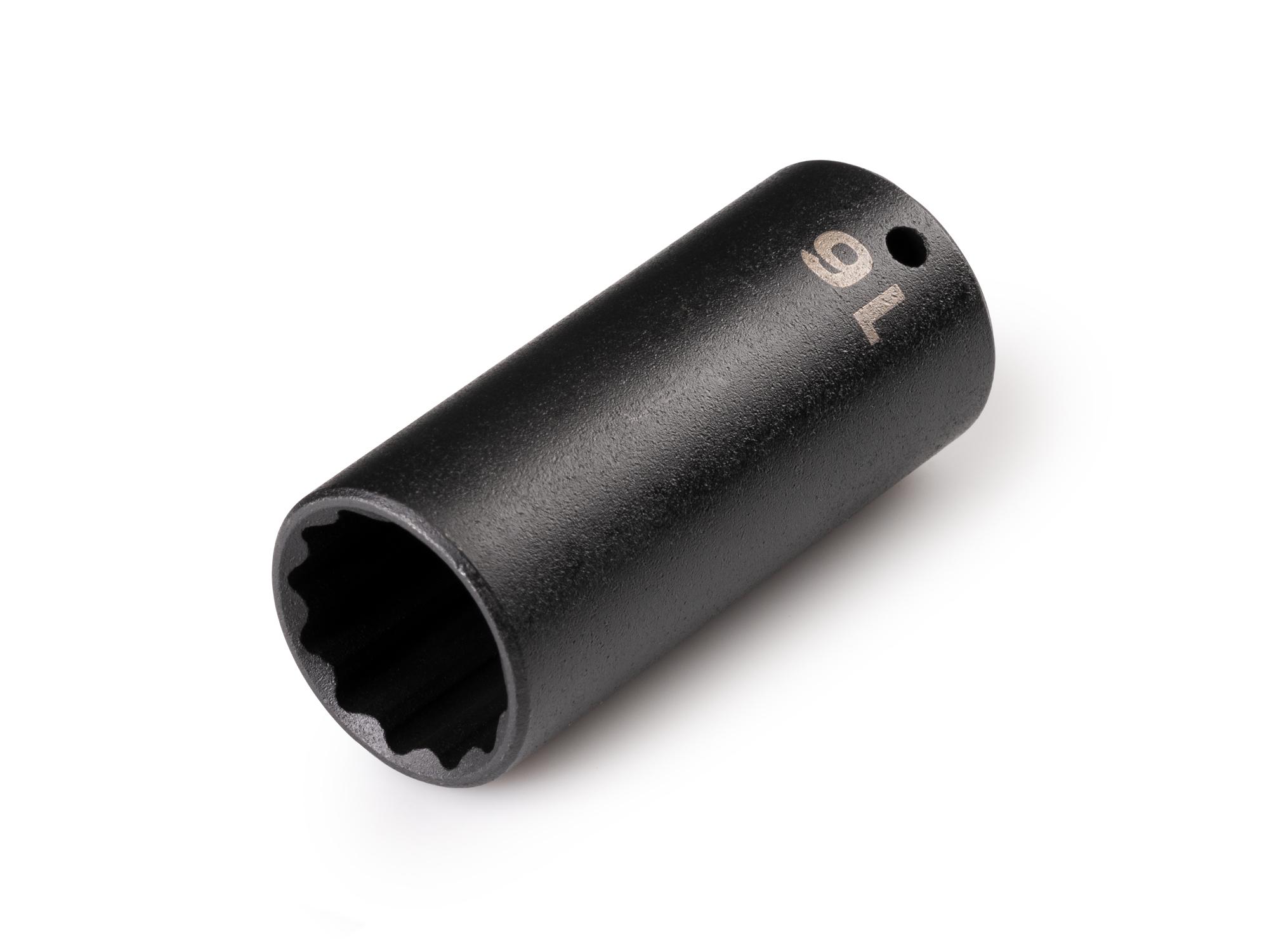Front-right angle view of Tekton impact drive 12-point socket. Item #SID03316