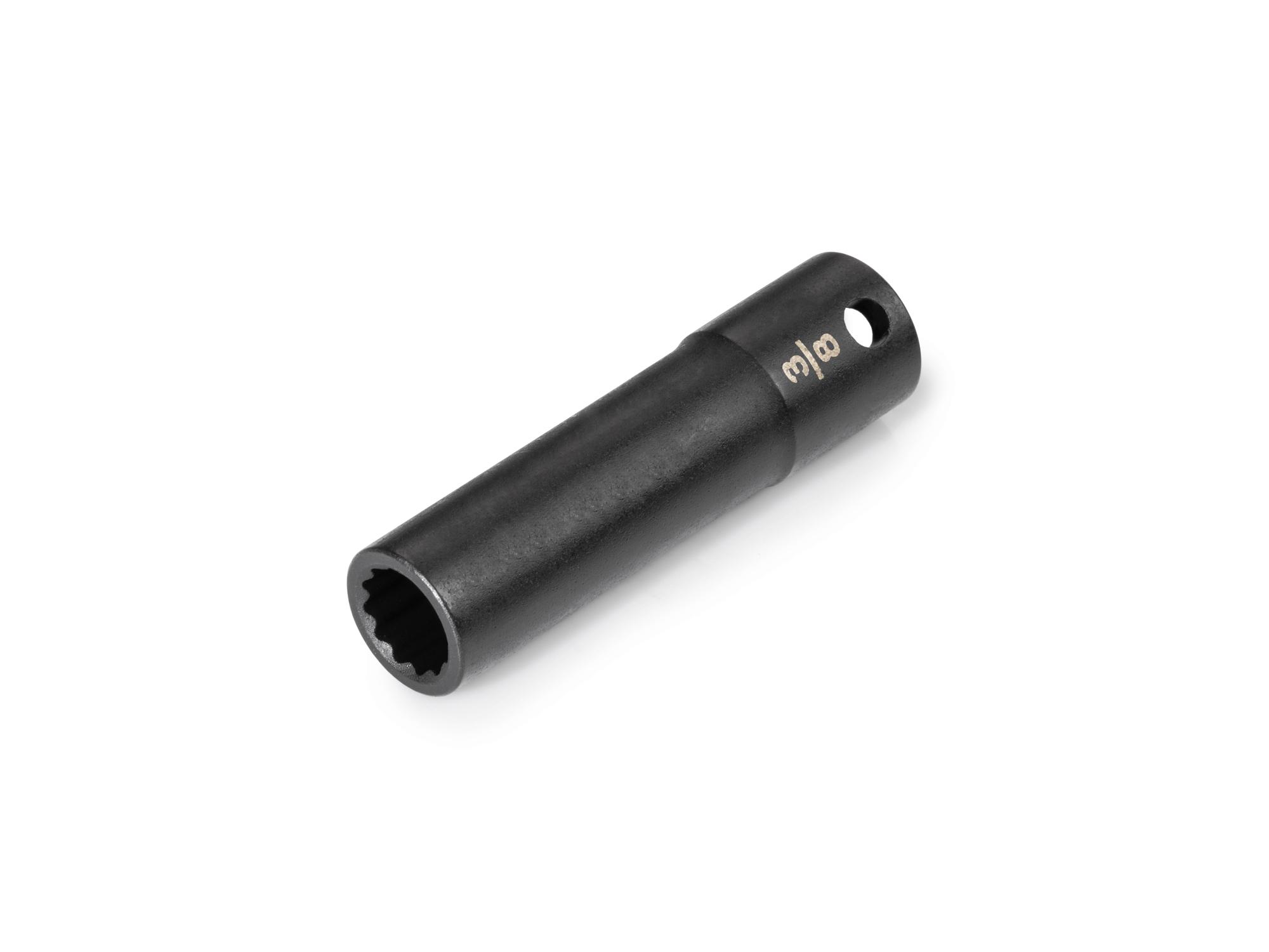 Front-right angle view of Tekton impact drive 12-point socket. Item #SID13210