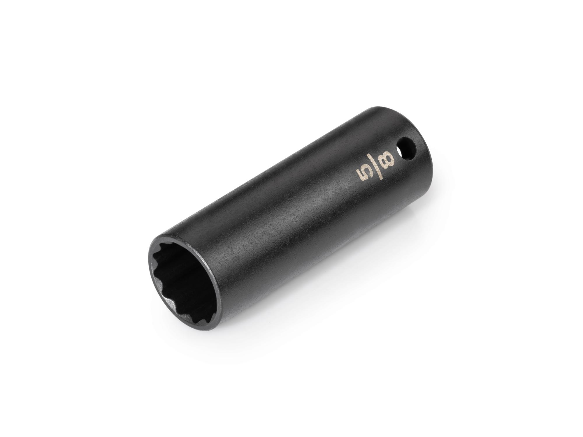 Front-right angle view of Tekton impact drive 12-point socket. Item #SID13216