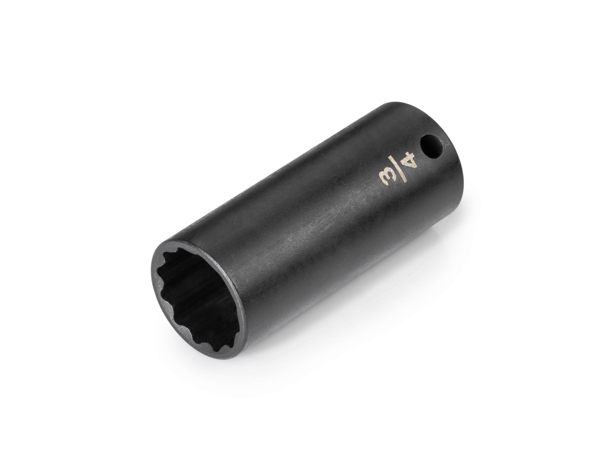 Front-right angle view of Tekton impact drive 12-point socket. Item #SID13219