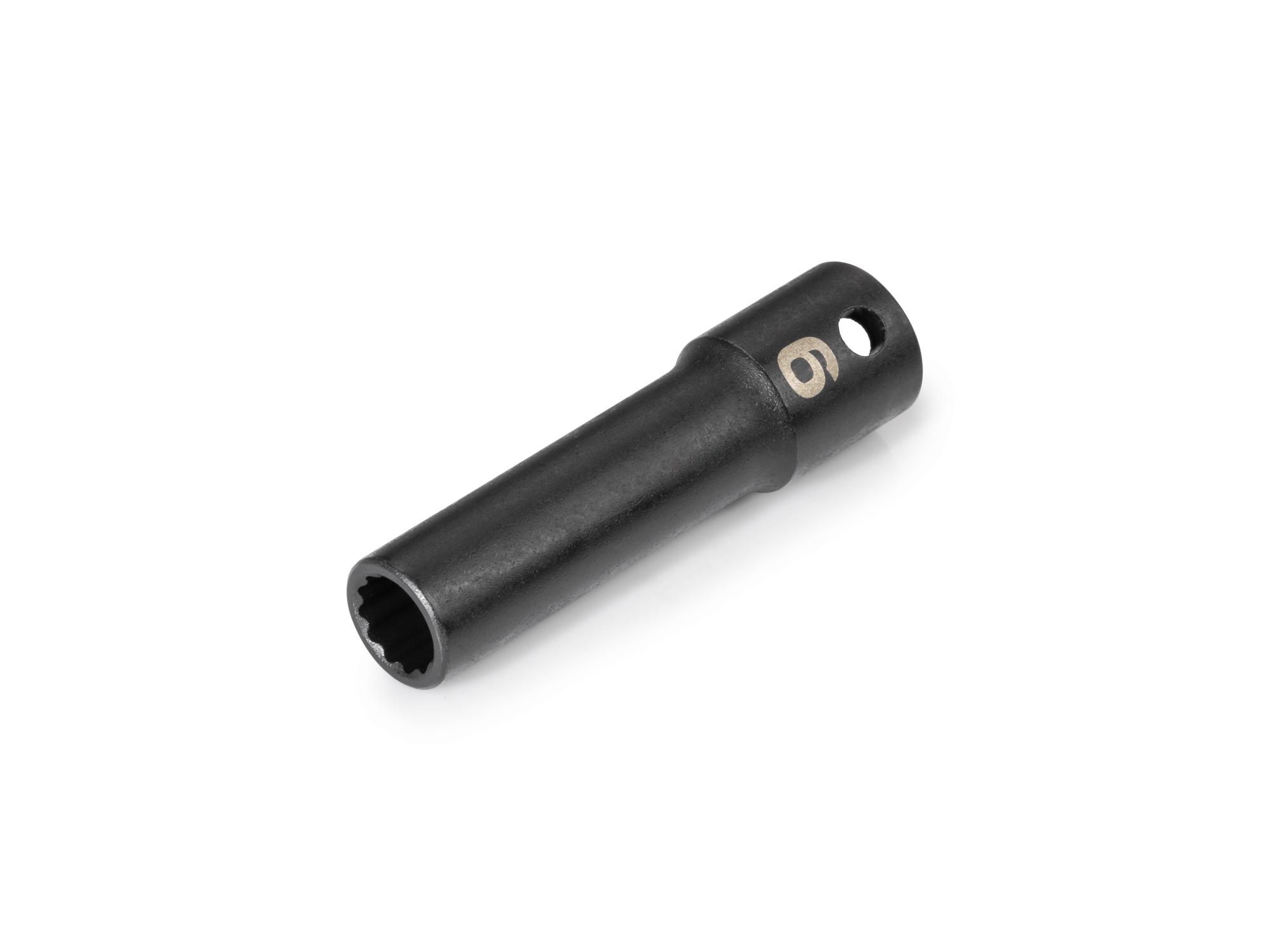 Front-right angle view of Tekton impact drive 12-point socket. Item #SID13309