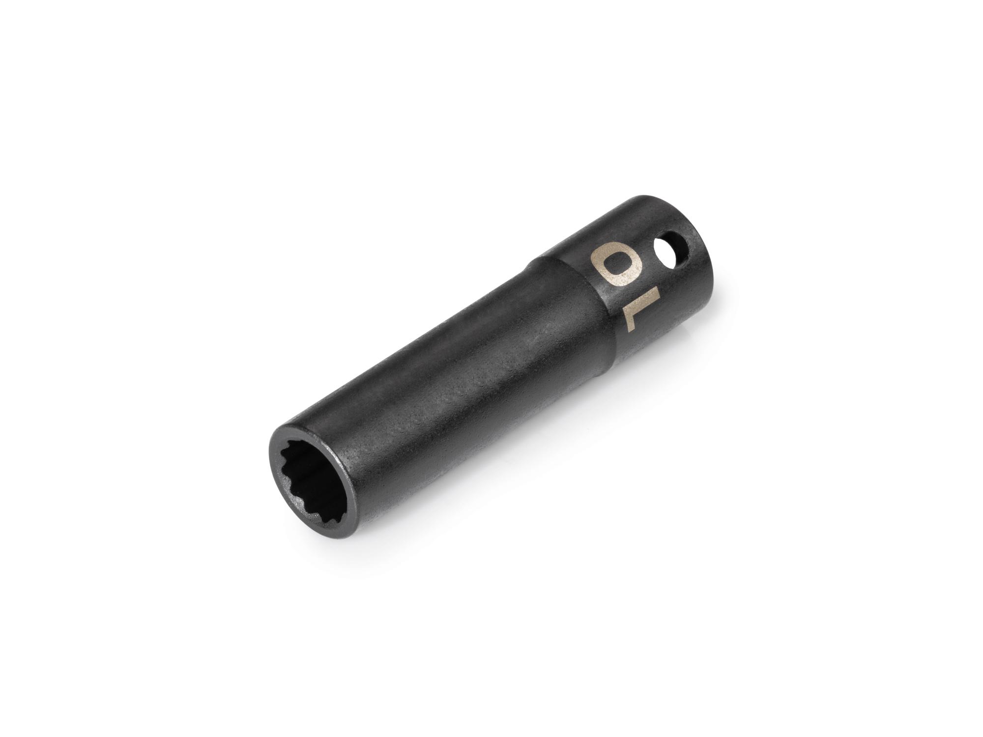 Front-right angle view of Tekton impact drive 12-point socket. Item #SID13310