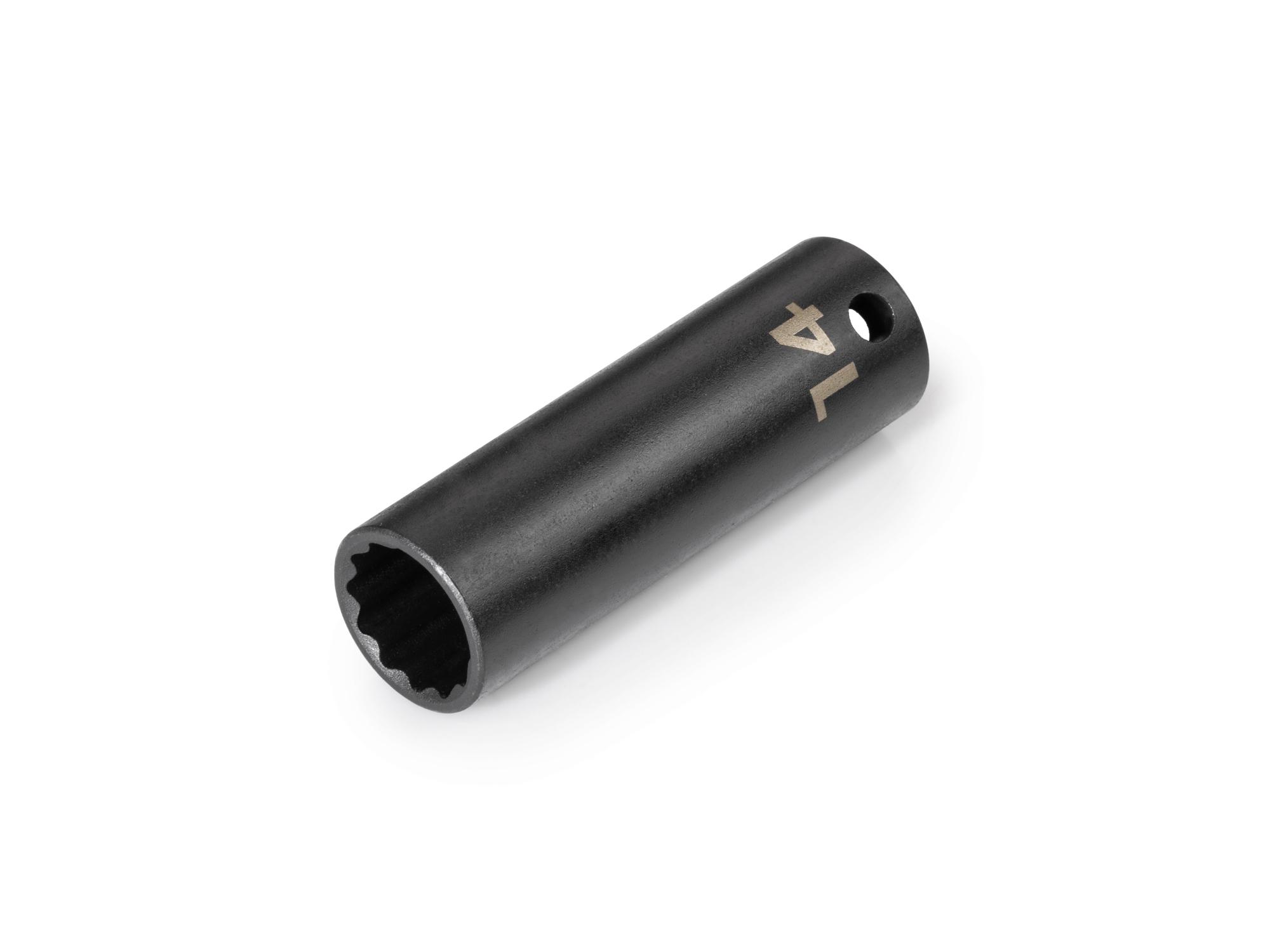 Front-right angle view of Tekton impact drive 12-point socket. Item #SID13314